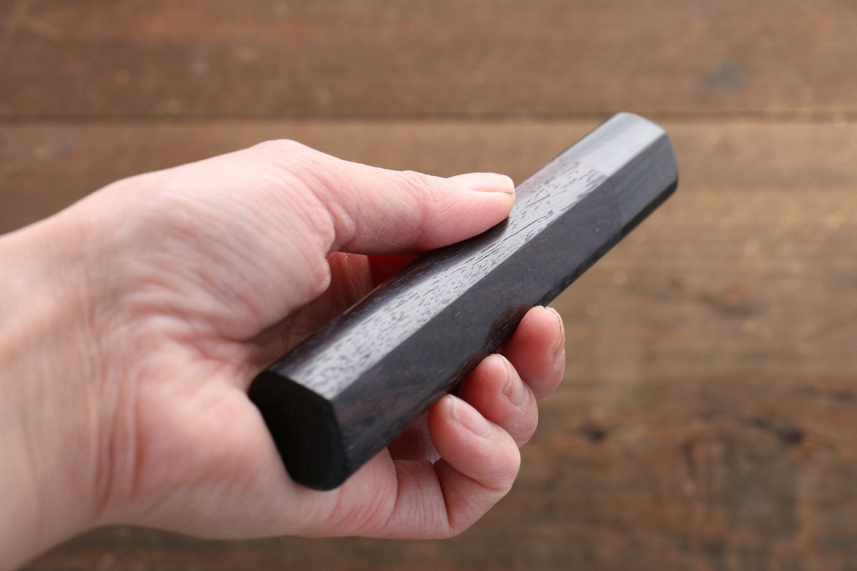 D-shape  Shitan Knife Handle for Sujihiki Knife 240mm - Japanny - Best Japanese Knife