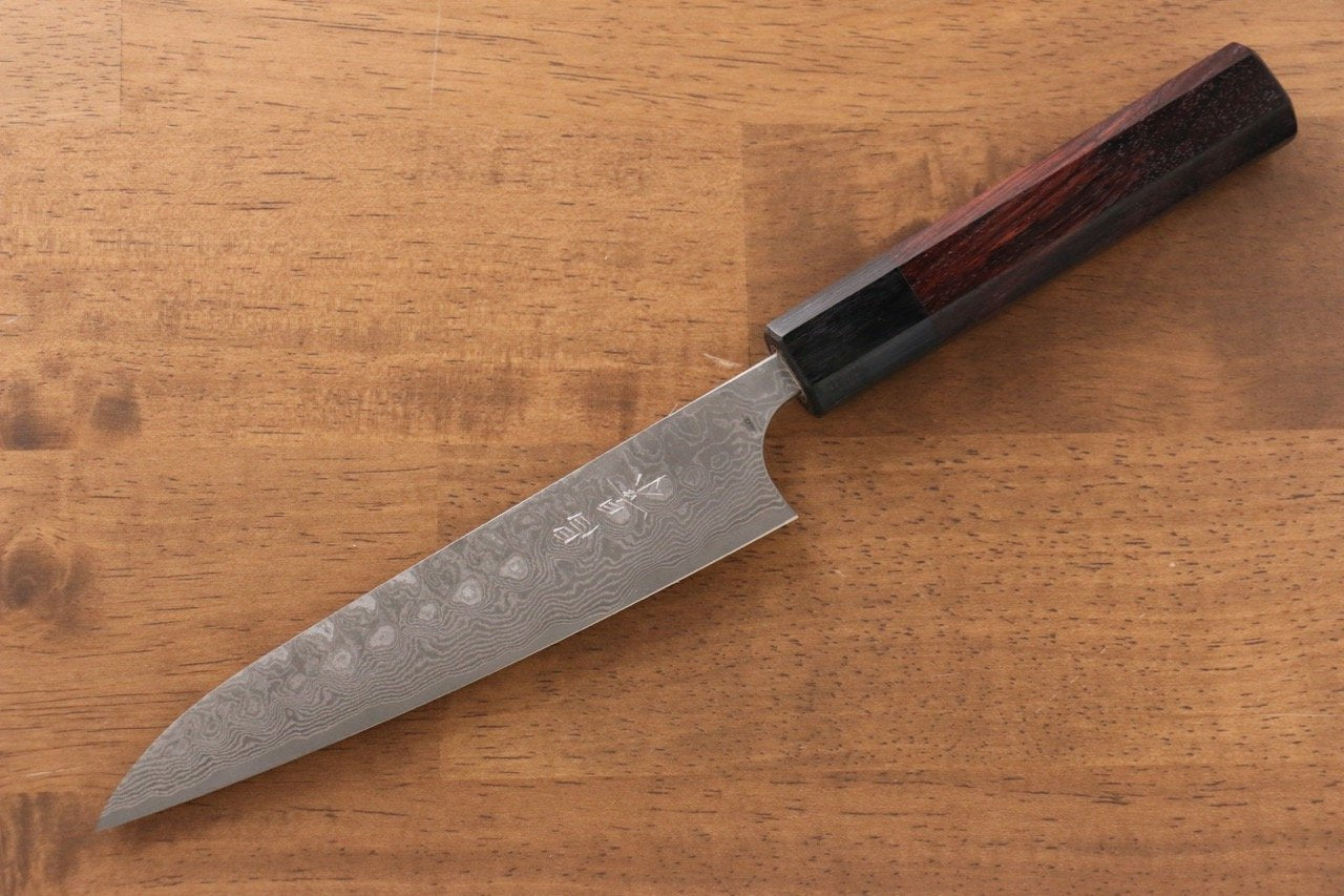 Masakage Masakage Kumo VG10 Damascus Petty-Utility 150mm with Shitan Handle - Japanny - Best Japanese Knife