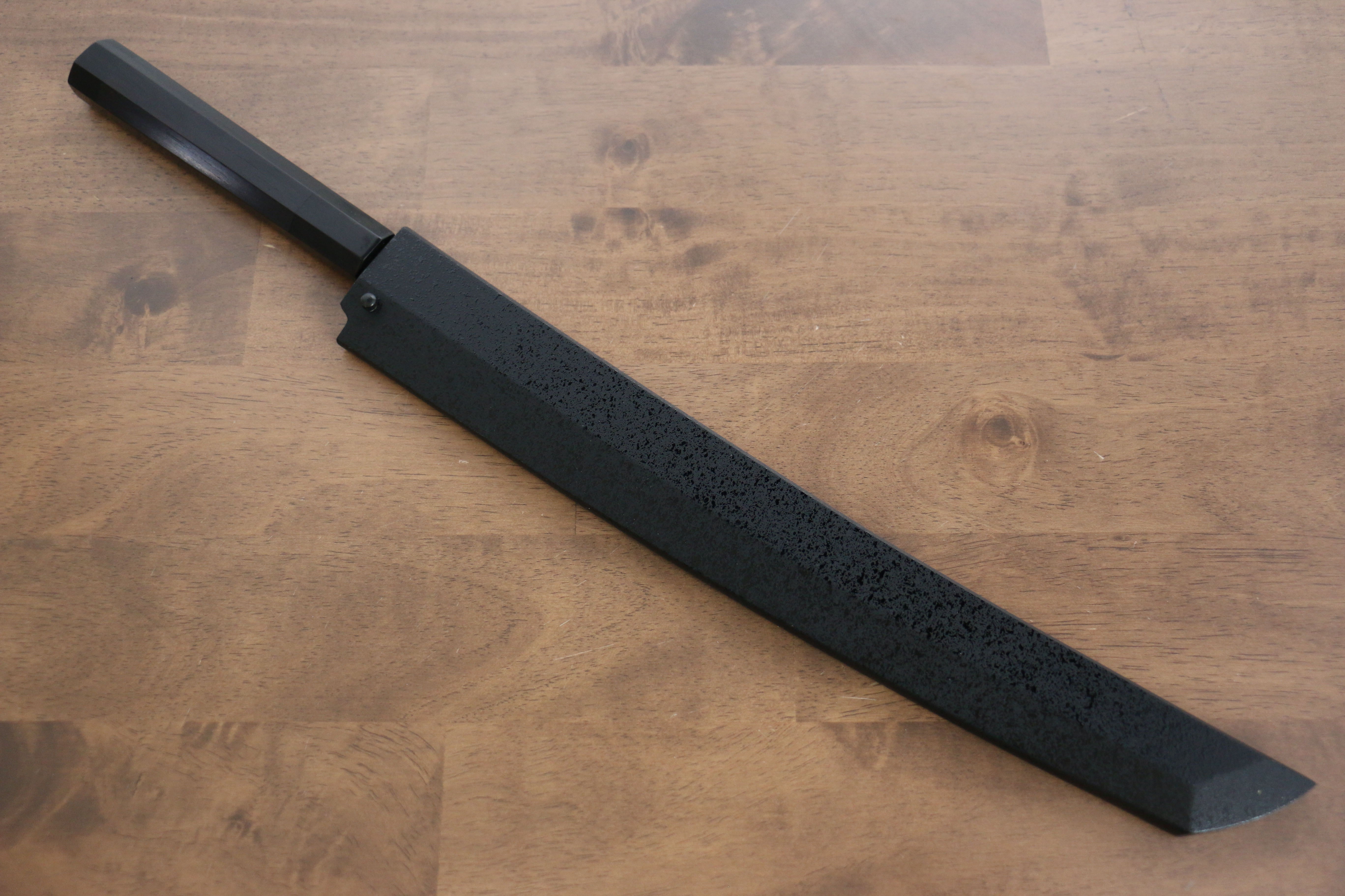 Sakai Takayuki Zangetsu White Steel No.1 Sakimaru Yanagiba 330mm Ebony Wood Handle with Sheath - Japanny - Best Japanese Knife