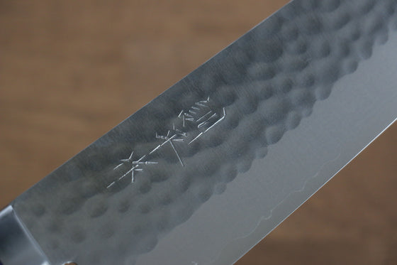 Kunihira Kokuryu VG10 Hammered Santoku 170mm Blue Pakka wood Handle - Japanny - Best Japanese Knife