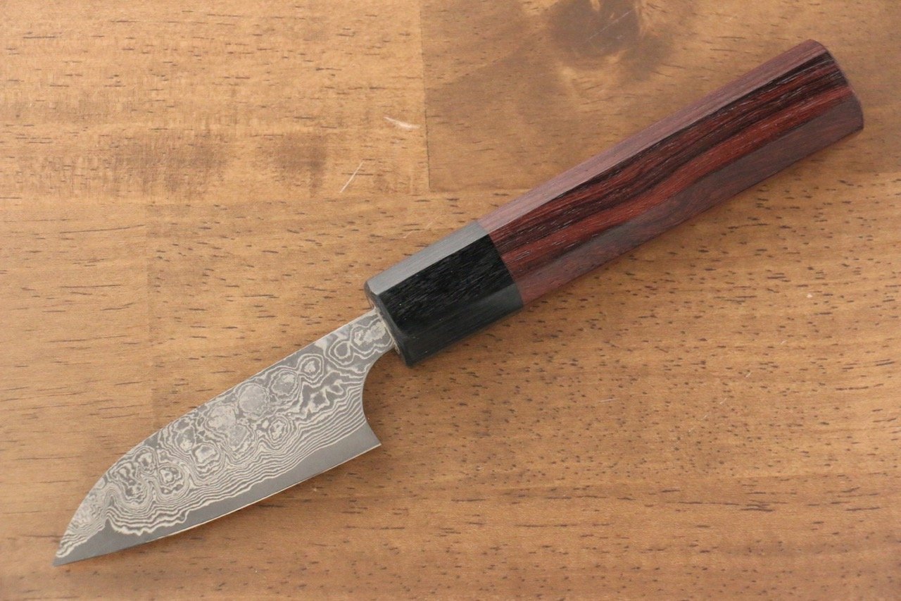 Masakage Kumo VG10 Damascus Petty-Utility  75mm Shitan Handle - Japanny - Best Japanese Knife