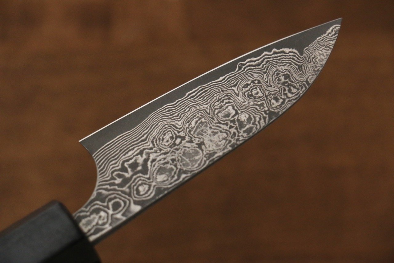 Masakage Kumo VG10 Damascus Petty-Utility  75mm Shitan Handle - Japanny - Best Japanese Knife