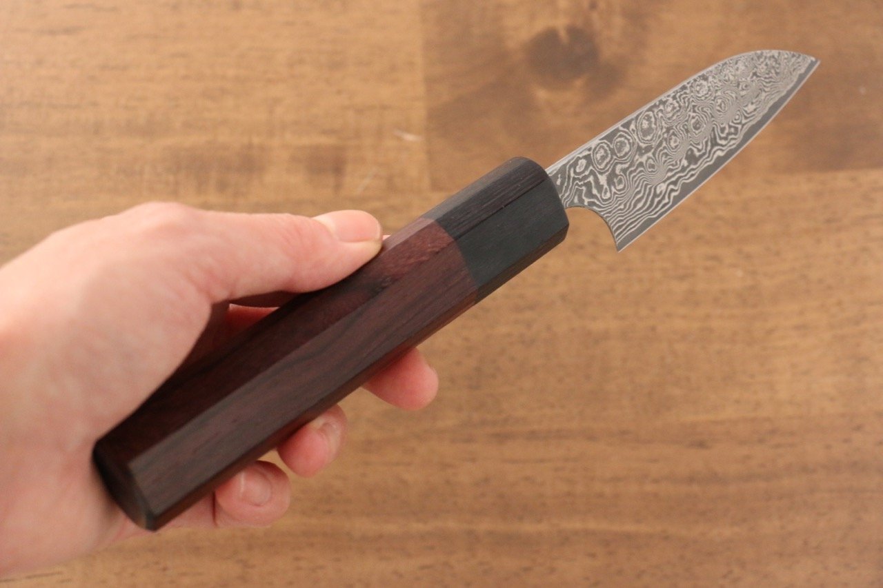 Masakage Kumo VG10 Damascus Petty-Utility  75mm Shitan Handle - Japanny - Best Japanese Knife