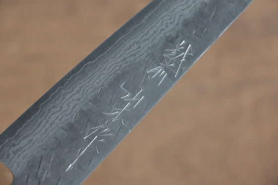 Nao Yamamoto VG10 Hammered Damascus Nashiji Petty-Utility 160mm Red Pakka wood Handle - Japanny - Best Japanese Knife