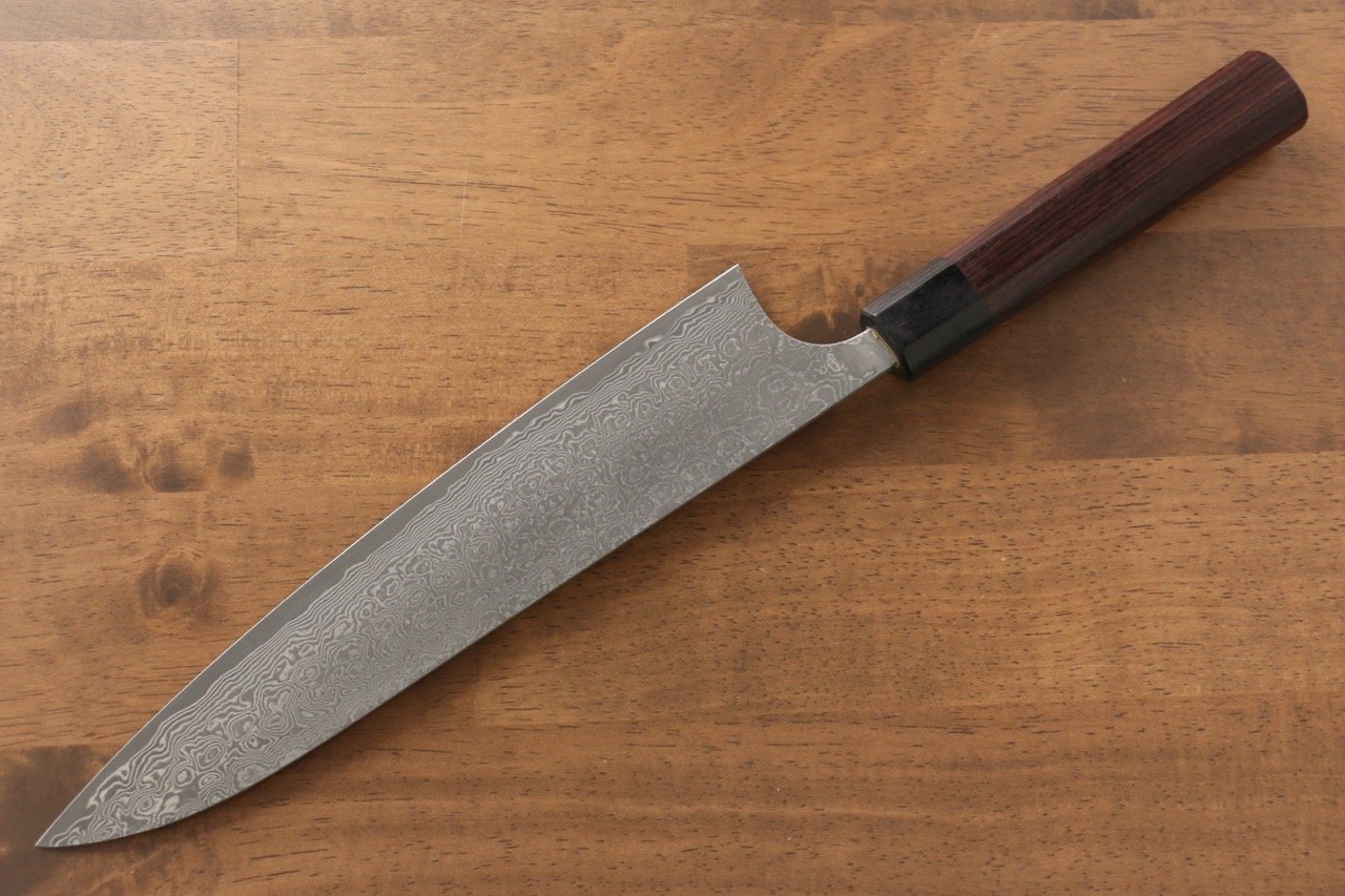Masakage Kumo VG10 Damascus Gyuto  240mm Shitan Handle - Japanny - Best Japanese Knife