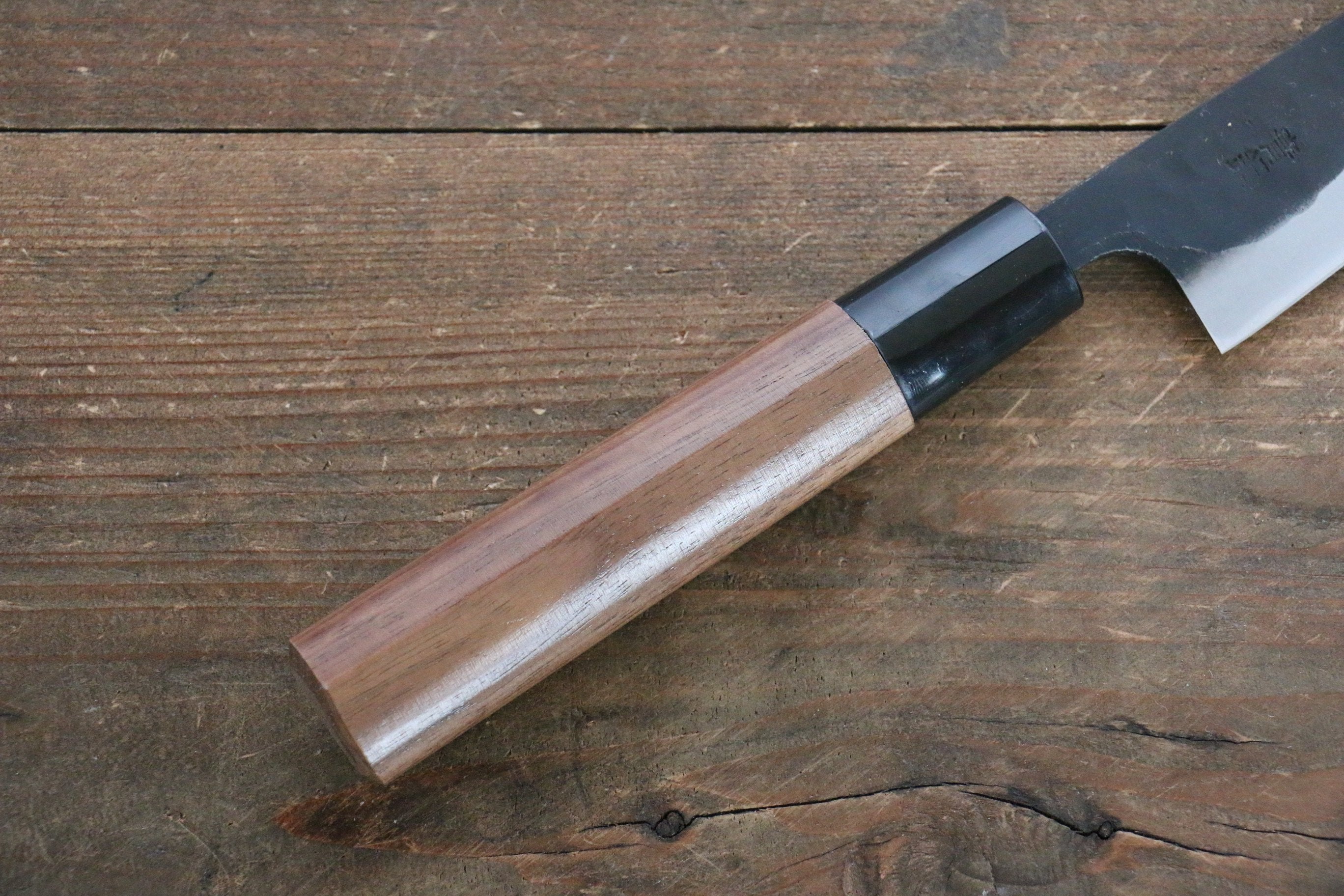 Nao Yamamoto Blue Steel Kurouchi Petty-Utility 135mm Walnut Handle - Japanny - Best Japanese Knife