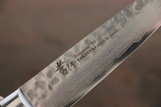 Sakai Takayuki VG10 33 Layer Damascus Sujihiki 240mm, Gyuto 210mm, Santoku 180mm & Petty 120mm Set - Japanny - Best Japanese Knife