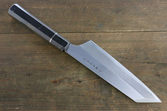 Sakai Takayuki Homura Blue Steel No.2 Kengata Santoku 195mm Ebony Wood Handle - Japanny - Best Japanese Knife