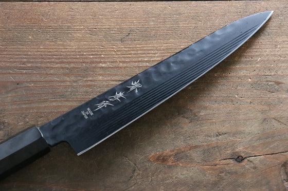 Sakai Takayuki Kurokage VG10 Hammered Teflon Coating Petty-Utility 150mm Wenge Handle - Japanny - Best Japanese Knife