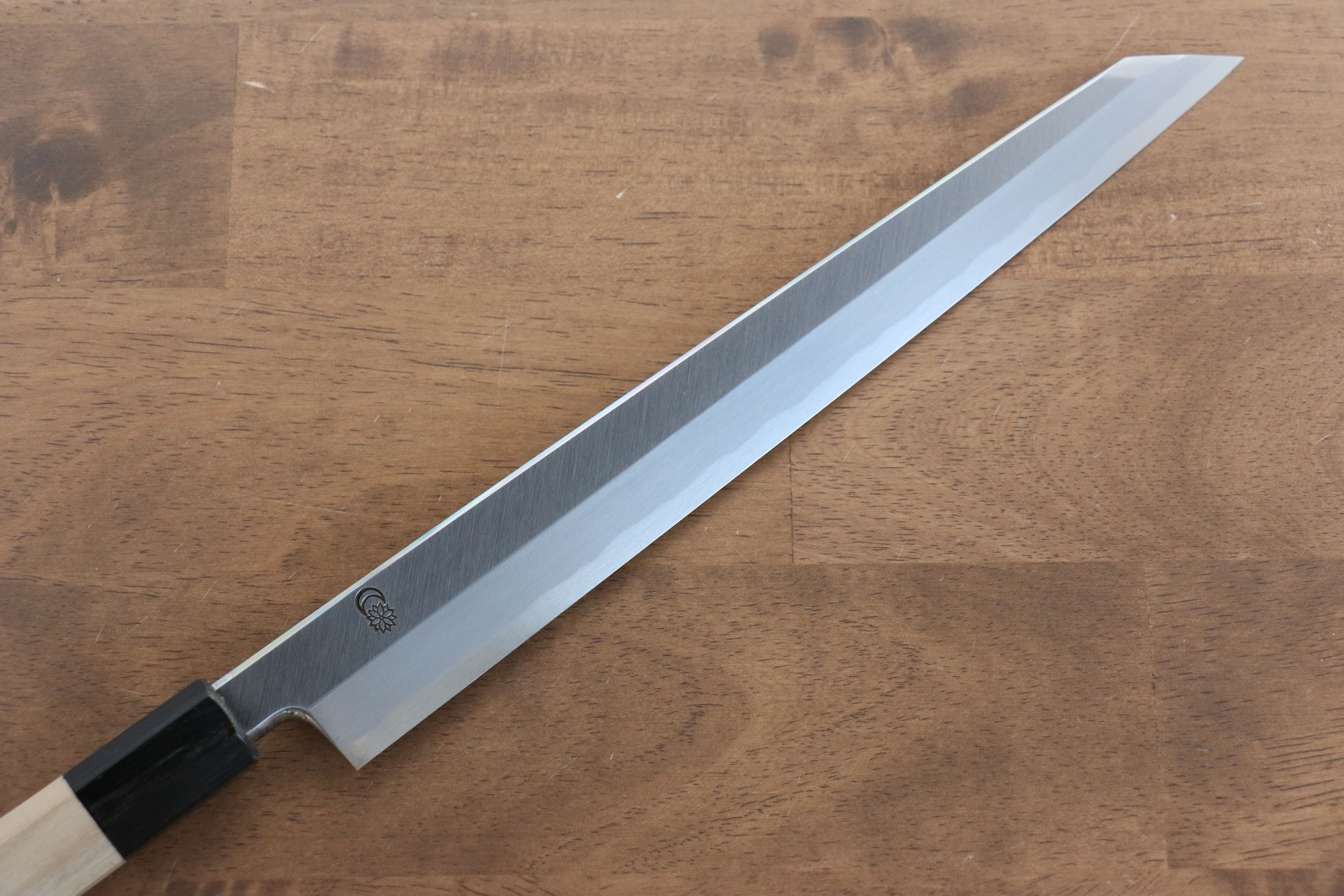 Kikuzuki White Steel No.2 Kasumitogi Kiritsuke Yanagiba 270mm Magnolia Handle - Japanny - Best Japanese Knife