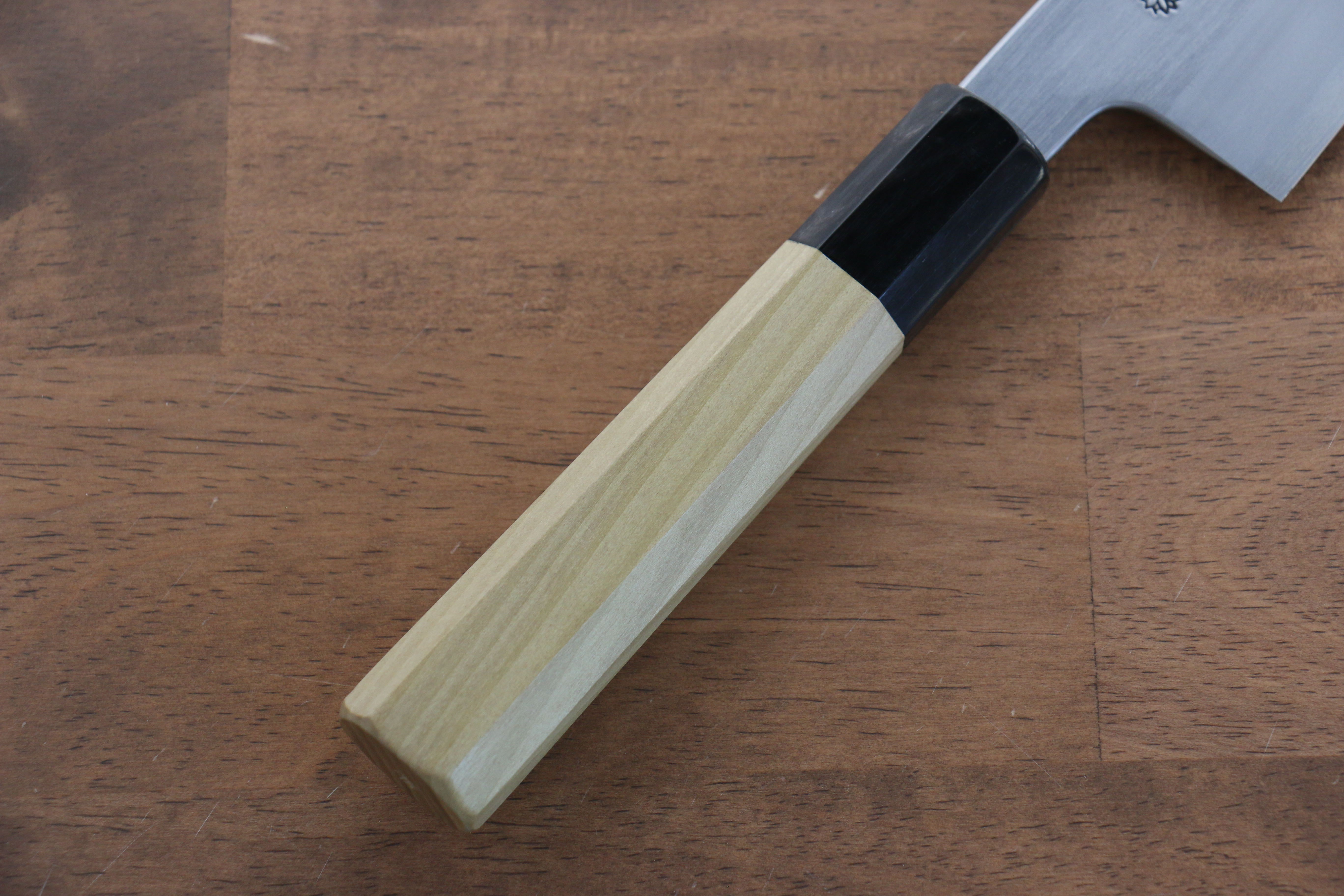 Kikuzuki White Steel No.2 Kasumitogi Gyuto 210mm Magnolia Handle - Japanny - Best Japanese Knife