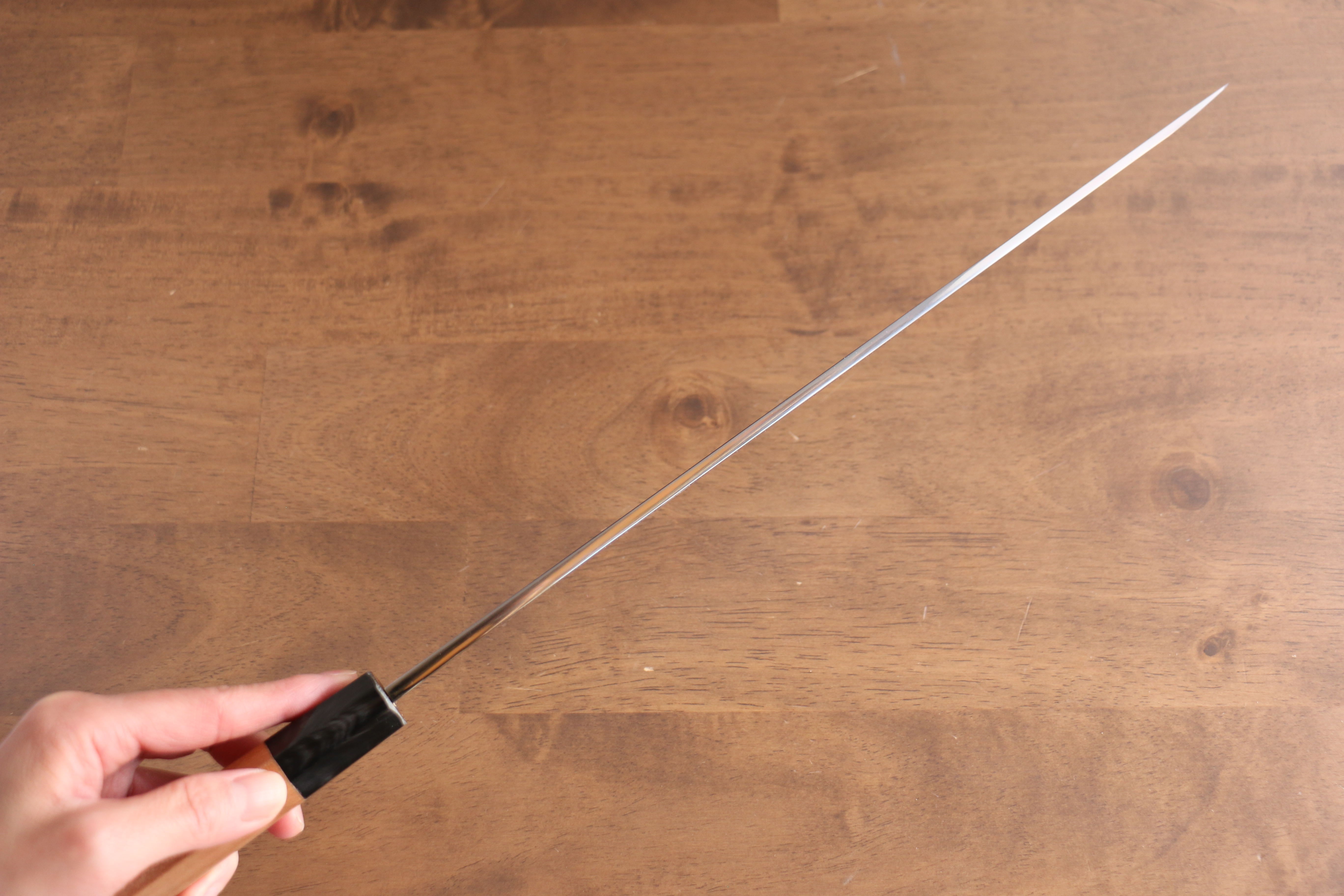 Tessen by Tanaka Tamahagane Yanagiba 315mm Wild Cherry Handle with Sheath - Japanny - Best Japanese Knife