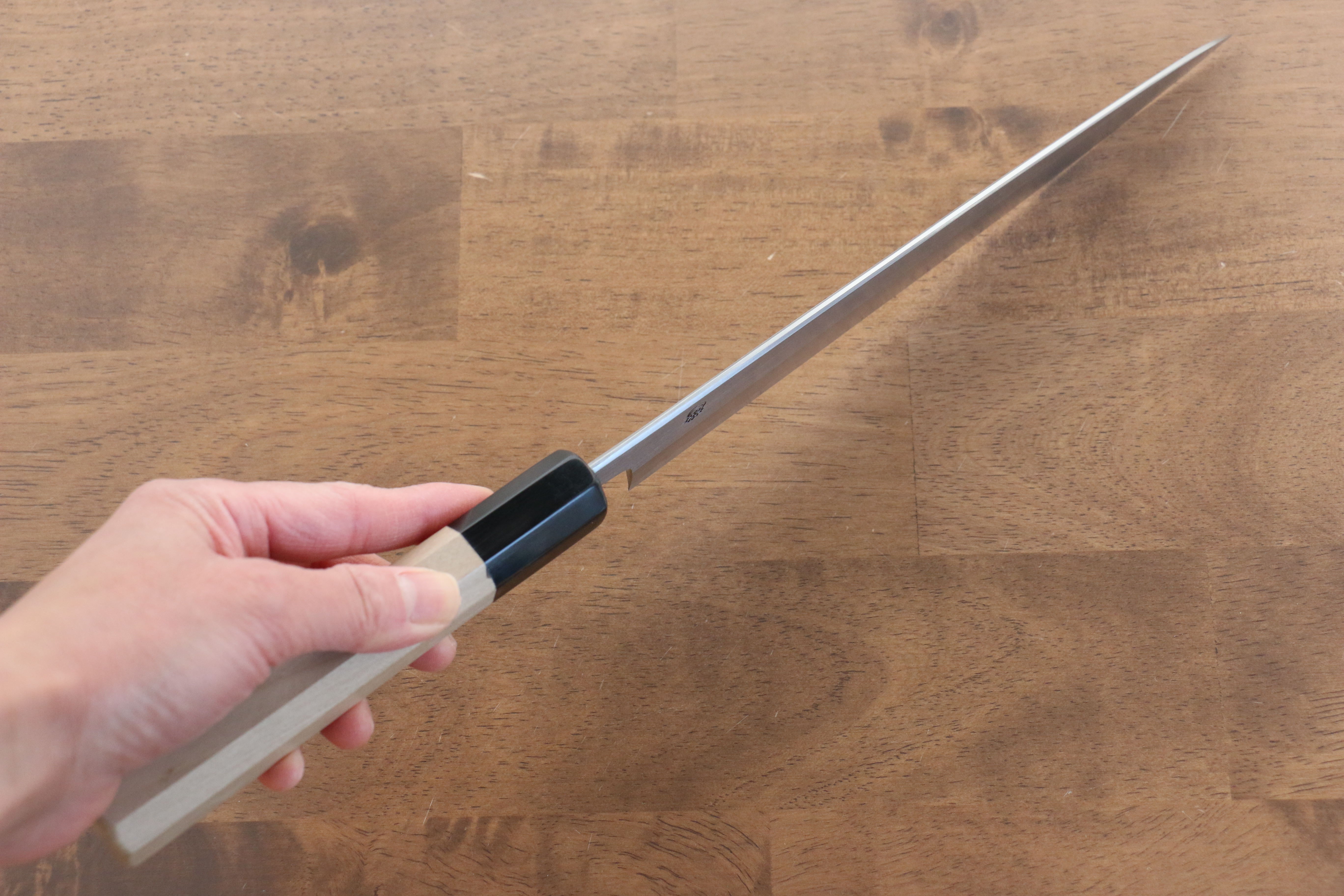 Kikuzuki White Steel No.2 Kasumitogi Gyuto 240mm Magnolia Handle - Japanny - Best Japanese Knife