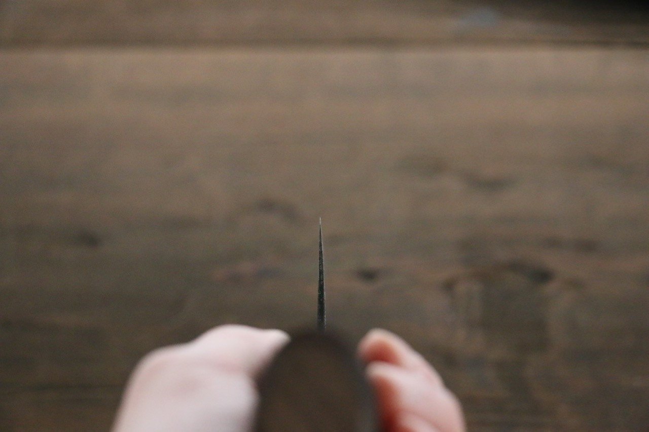 Nao Yamamoto Blue Steel No.2 Kurouchi Santoku 165mm - Japanny - Best Japanese Knife