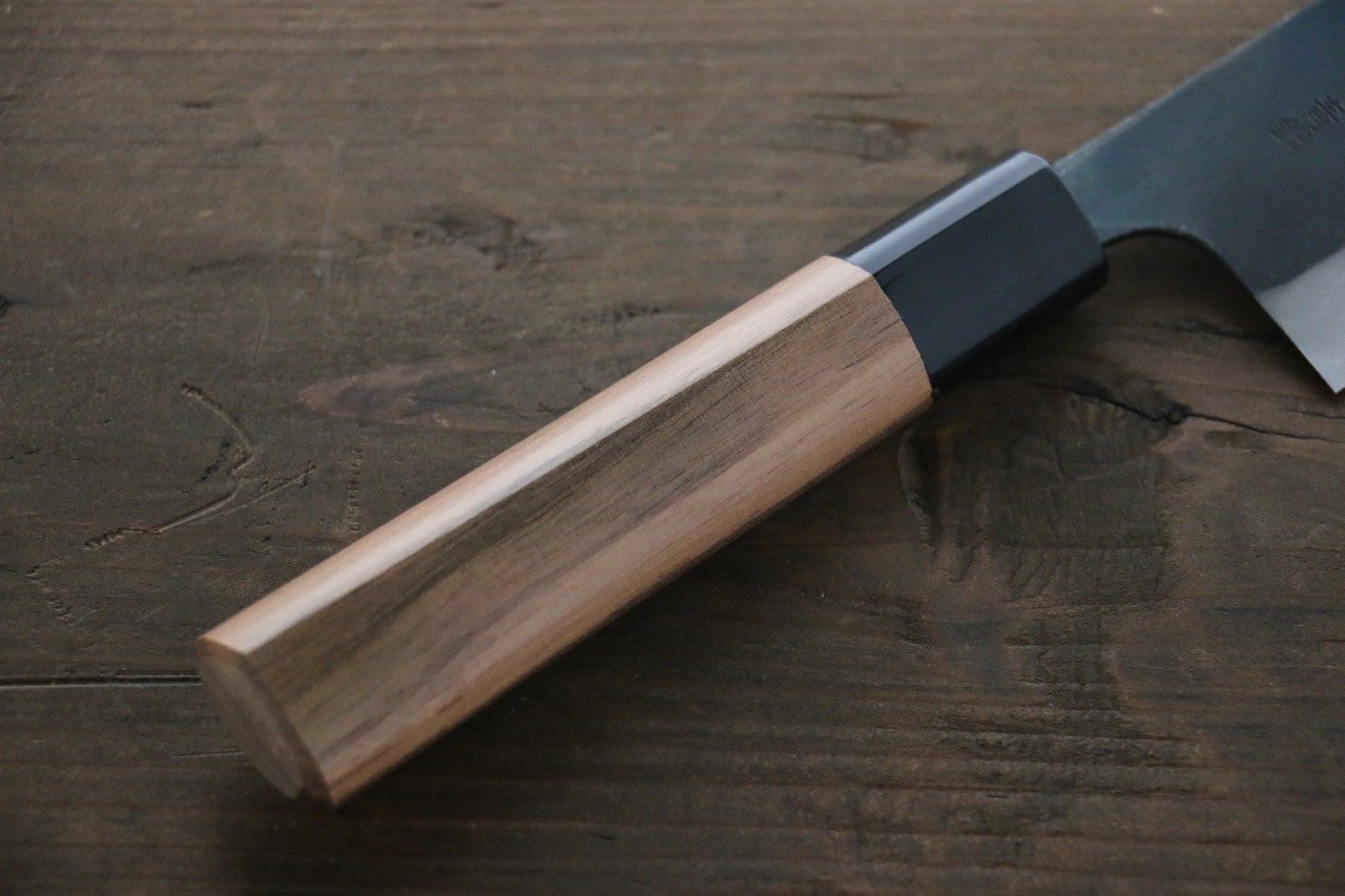 Nao Yamamoto Blue Steel No.2 Kurouchi Small Santoku 150mm - Japanny - Best Japanese Knife