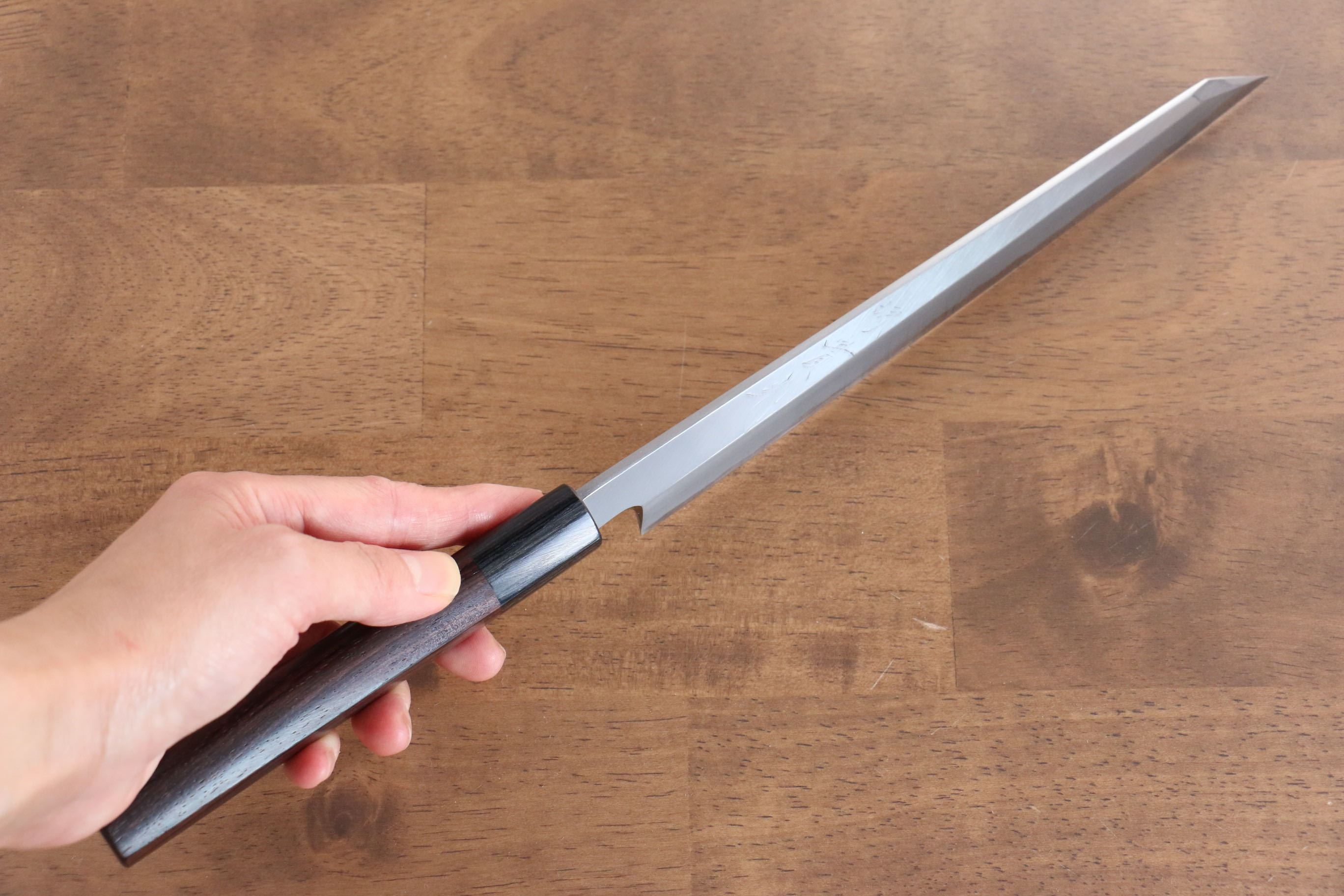 Jikko White Steel No.2 Kiritsuke Yanagiba  210mm Shitan Handle - Japanny - Best Japanese Knife