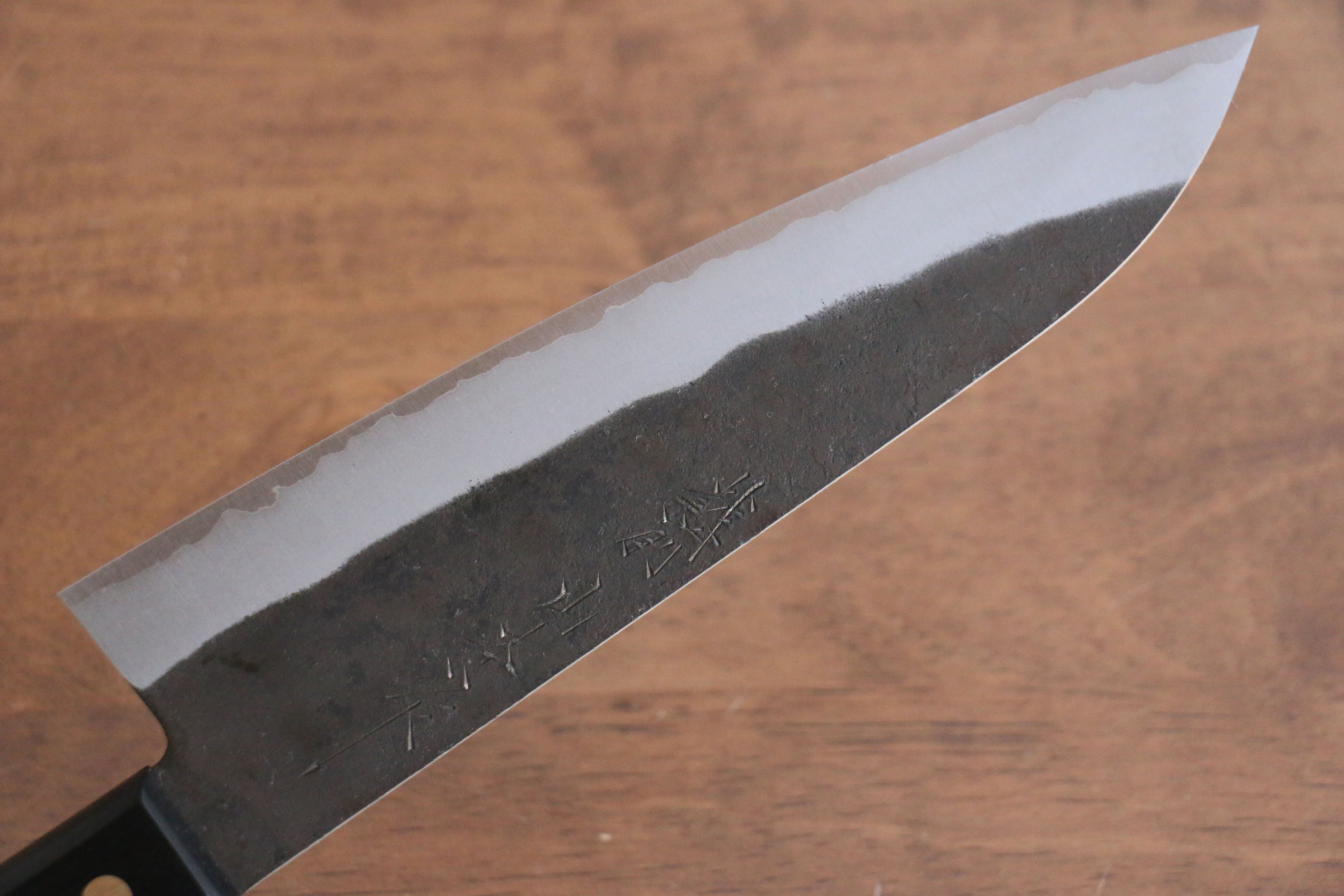 Nao Yamamoto White Steel No.2 Kurouchi Gyuto 180mm Black Pakka wood Handle - Japanny - Best Japanese Knife