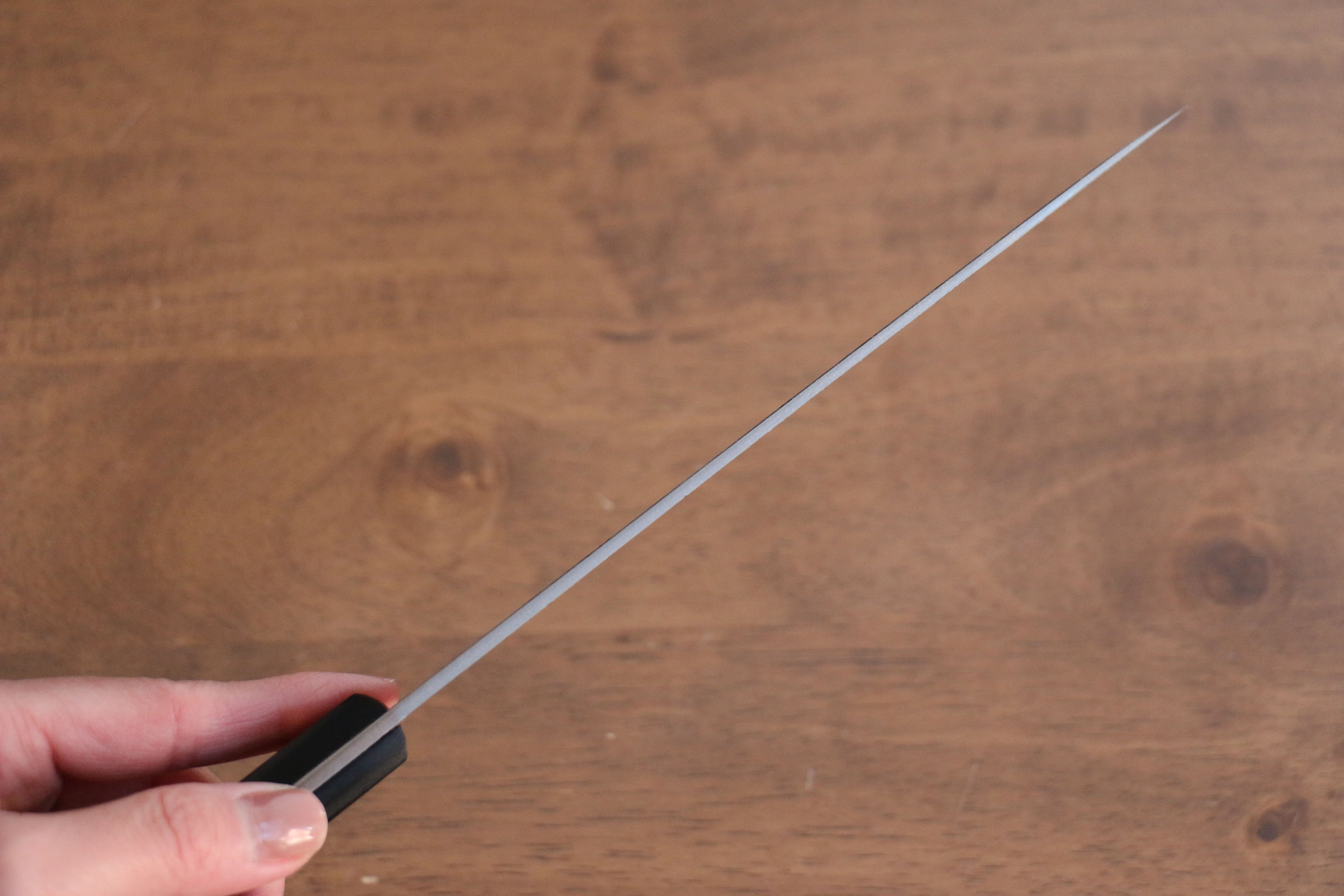 Nao Yamamoto White Steel No.2 Kurouchi Gyuto 180mm Black Pakka wood Handle - Japanny - Best Japanese Knife