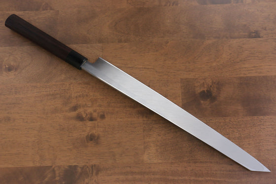 Jikko White Steel No.2 Kiritsuke Yanagiba  330mm Shitan Handle - Japanny - Best Japanese Knife