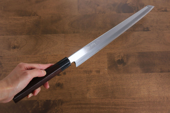 Jikko White Steel No.2 Kiritsuke Yanagiba  330mm Shitan Handle - Japanny - Best Japanese Knife