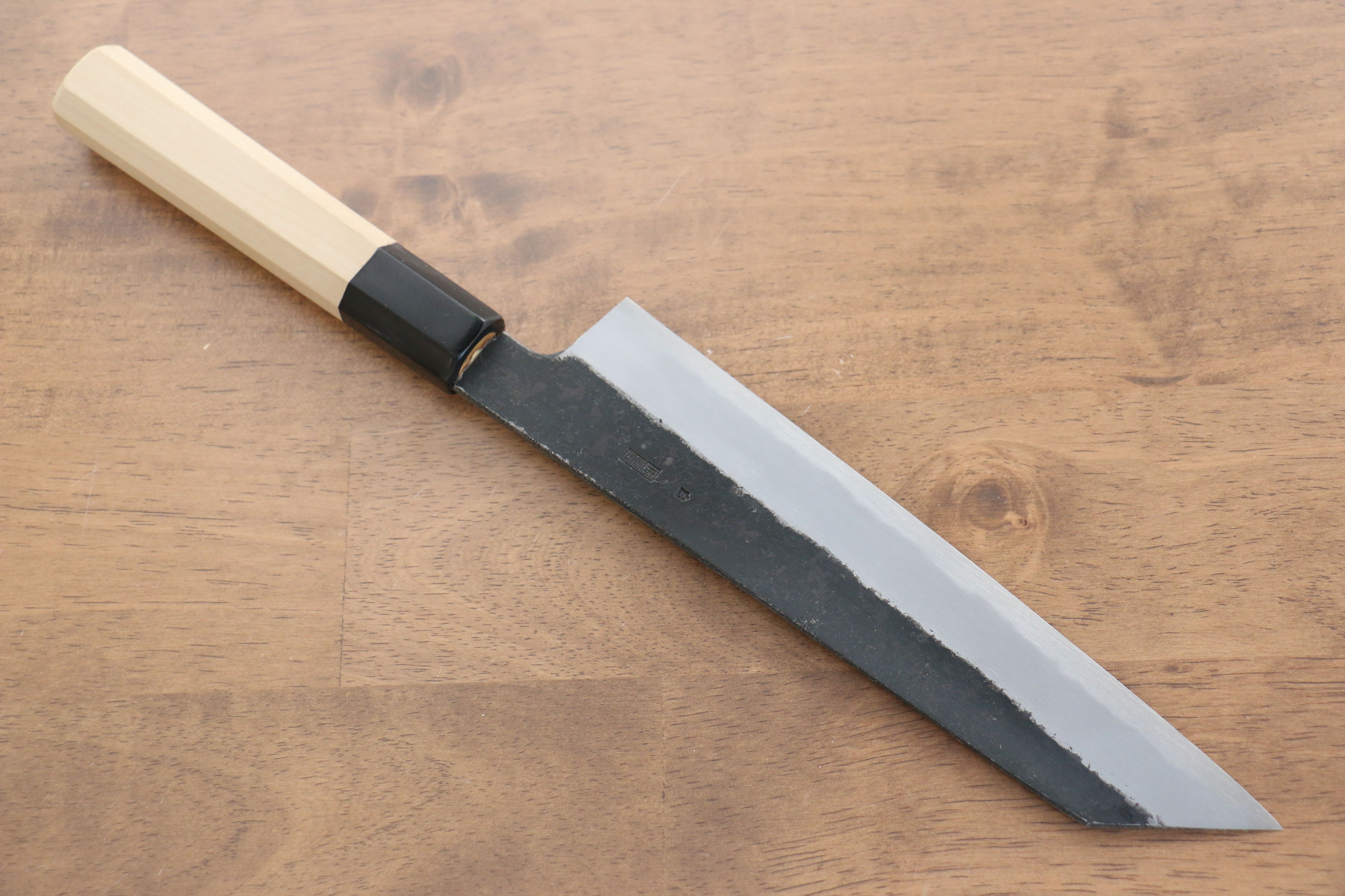 Kikuzuki White Steel No.2 Black Finished Kiritsuke Gyuto 210mm Magnolia Handle - Japanny - Best Japanese Knife