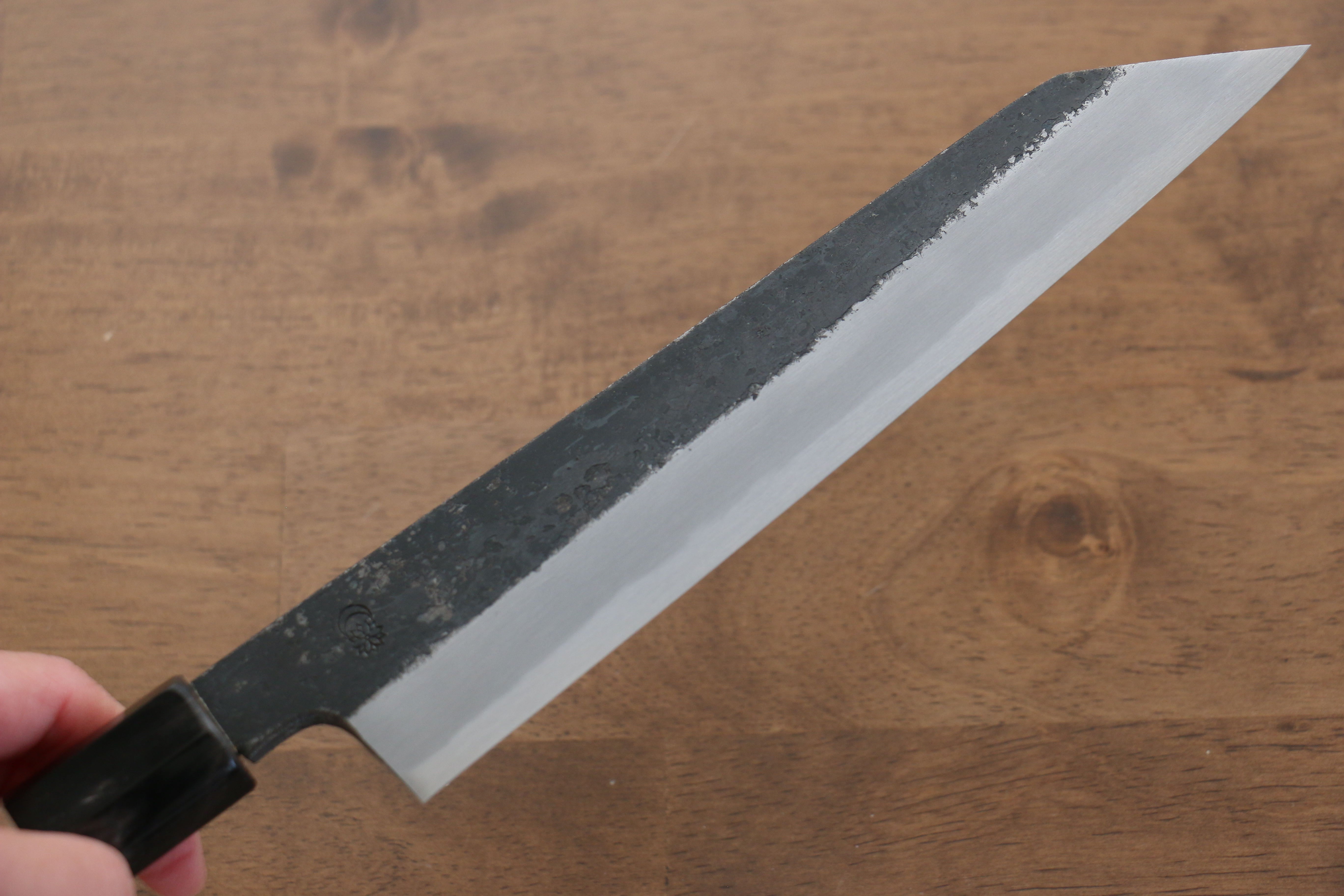 Kikuzuki White Steel No.2 Black Finished Kiritsuke Gyuto 210mm Magnolia Handle - Japanny - Best Japanese Knife