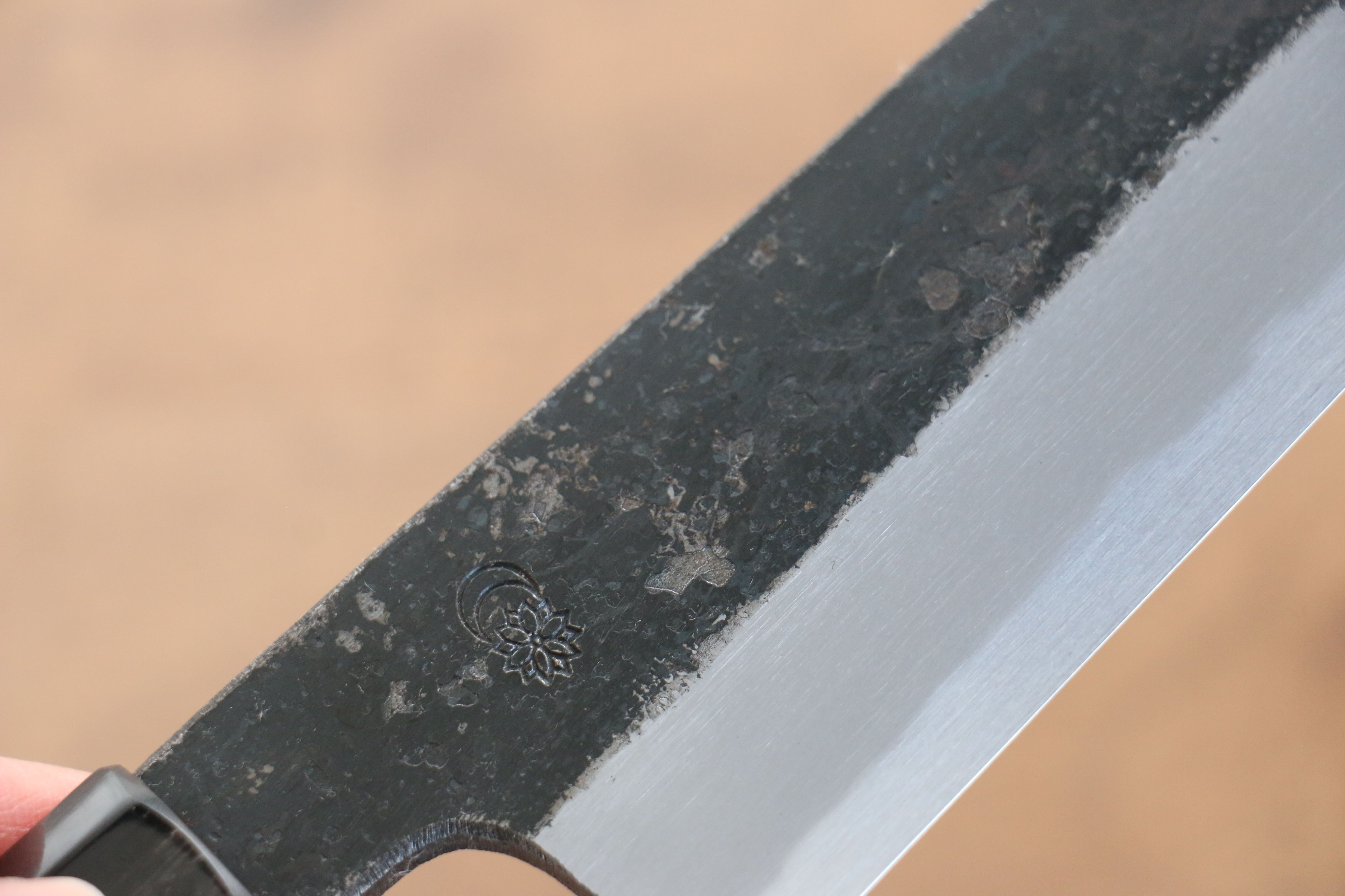 Kikuzuki White Steel No.2 Black Finished Kiritsuke Gyuto 210mm Magnolia Handle - Japanny - Best Japanese Knife