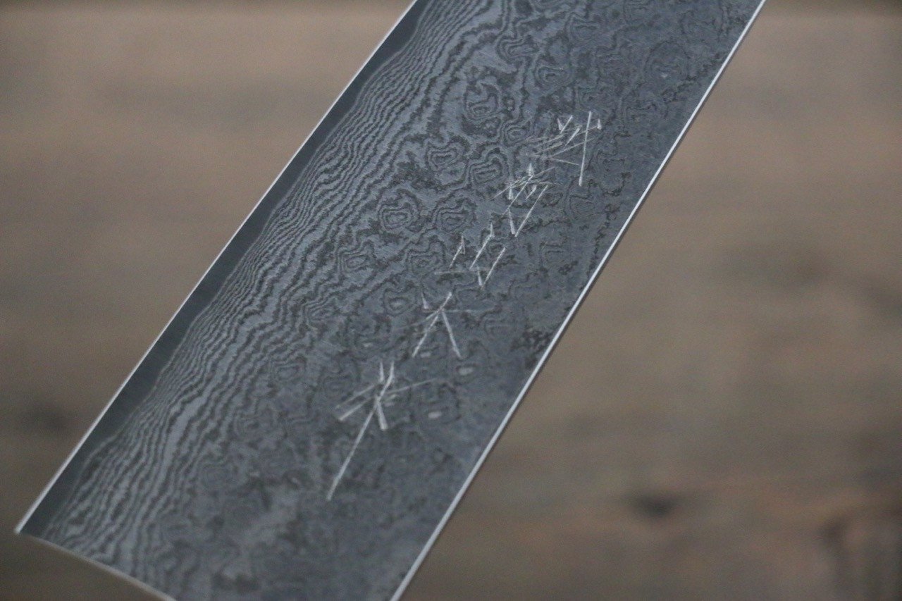 Nao Yamamoto VG10 Black Damascus Gyuto 210mm Shitan Handle - Japanny - Best Japanese Knife