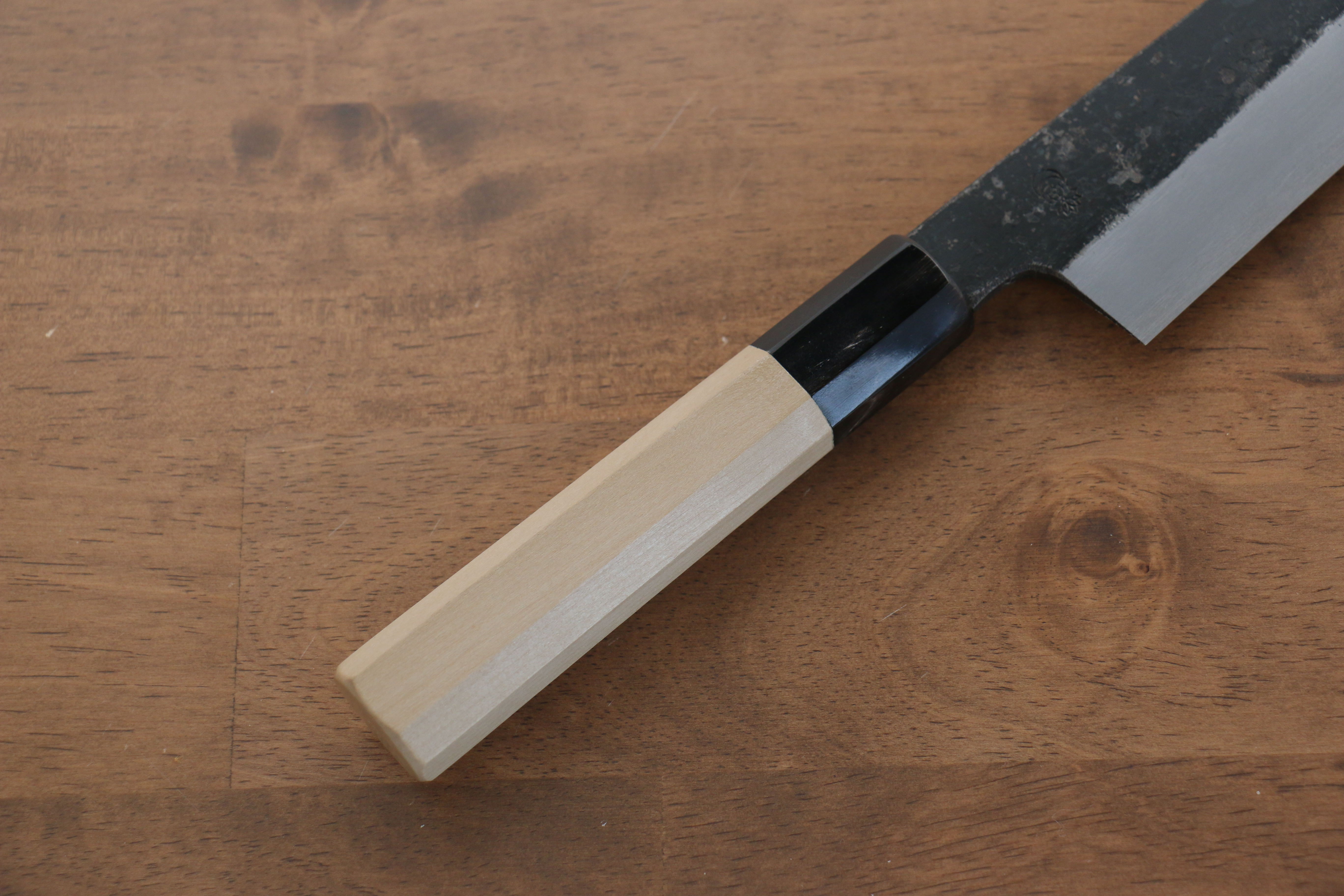 Kikuzuki White Steel No.2 Black Finished Kiritsuke Gyuto 210mm Magnolia Handle - Japanny - Best Japanese Knife