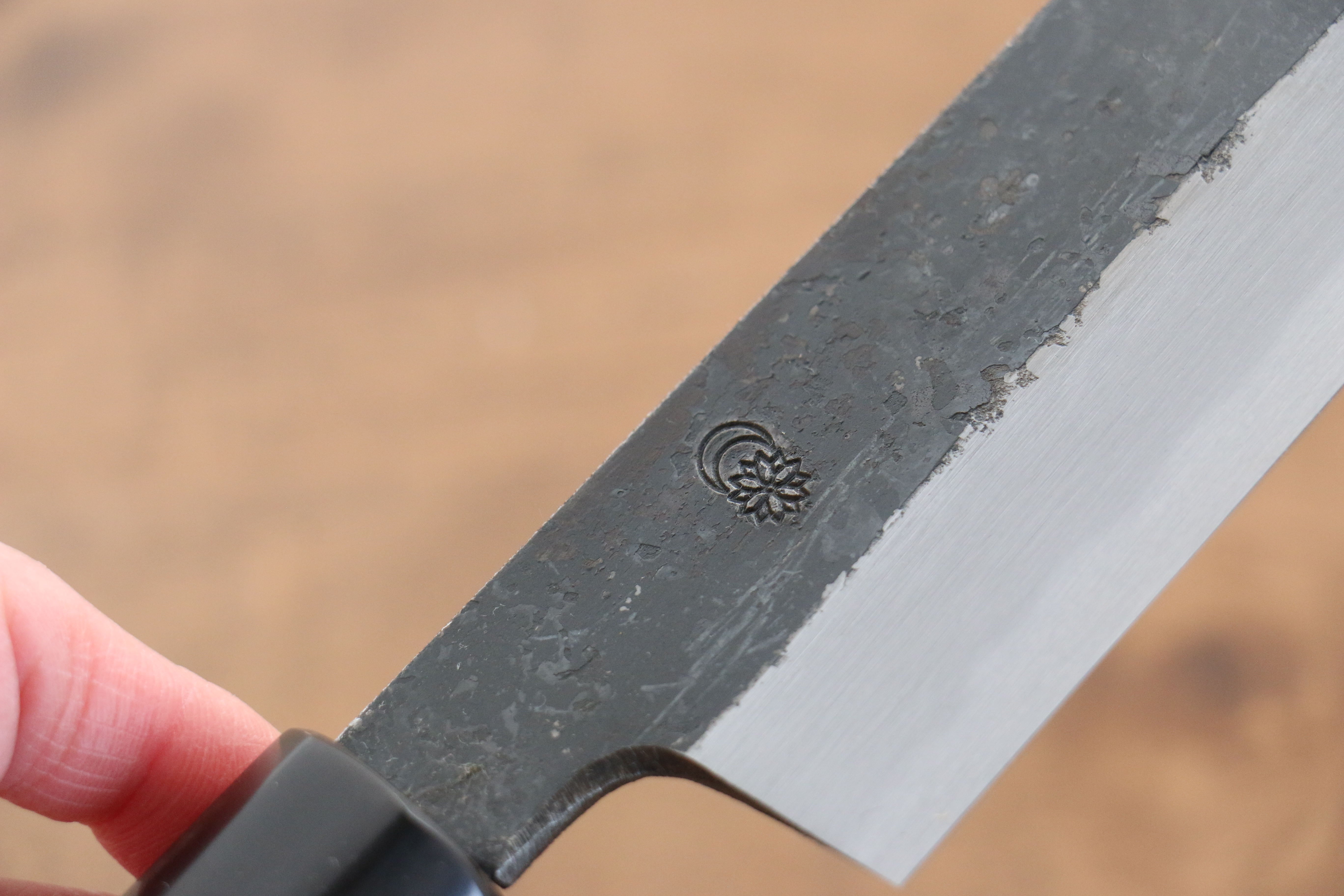 Kikuzuki White Steel No.2 Black Finished Kiritsuke Gyuto 240mm Magnolia Handle - Japanny - Best Japanese Knife