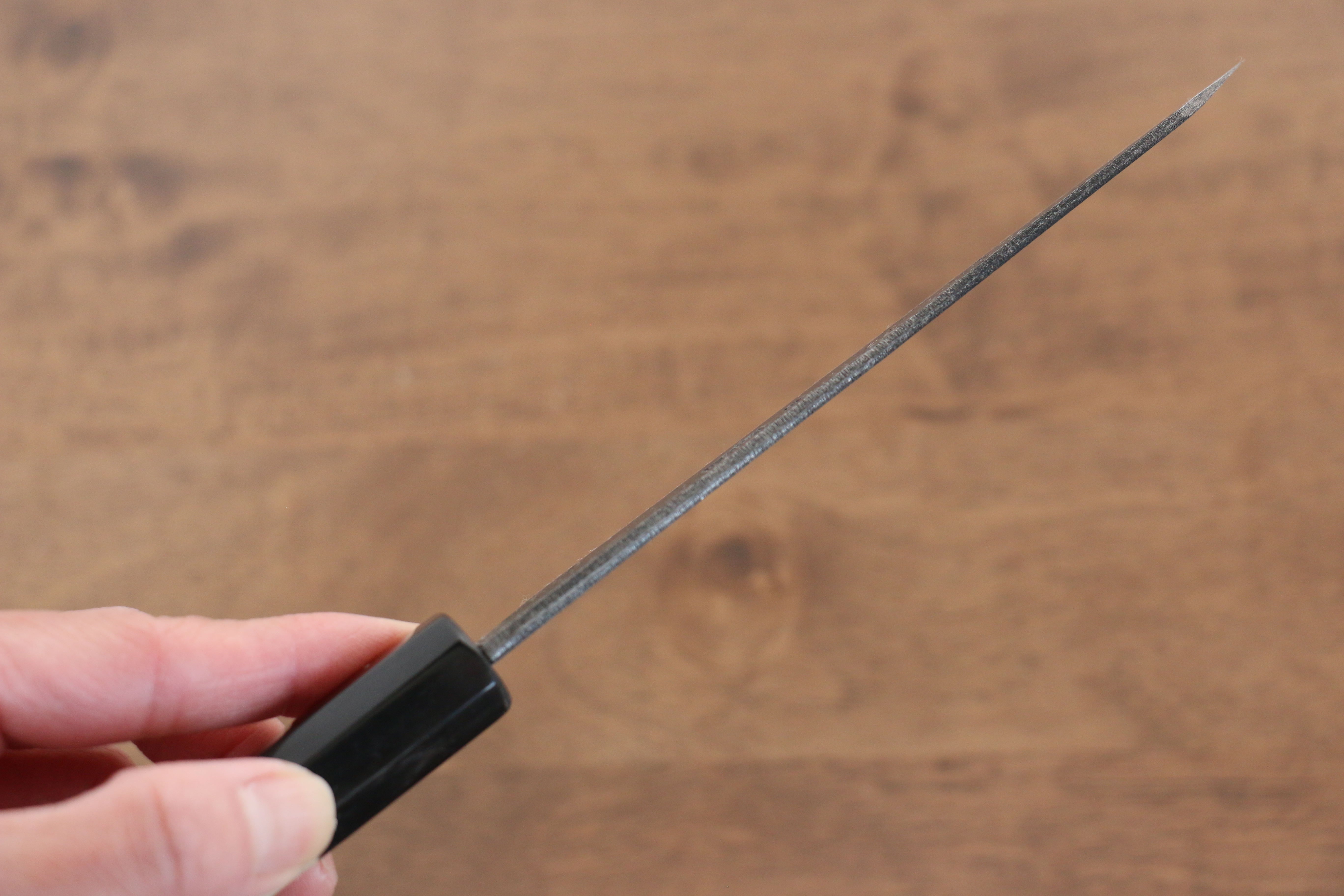 Kikuzuki White Steel No.2 Black Finished Kiritsuke Petty-Utility 135mm Magnolia Handle - Japanny - Best Japanese Knife