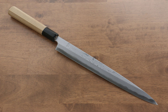 Kikuzuki Blue Steel No.1 Damascus Yanagiba 270mm Magnolia Handle - Japanny - Best Japanese Knife