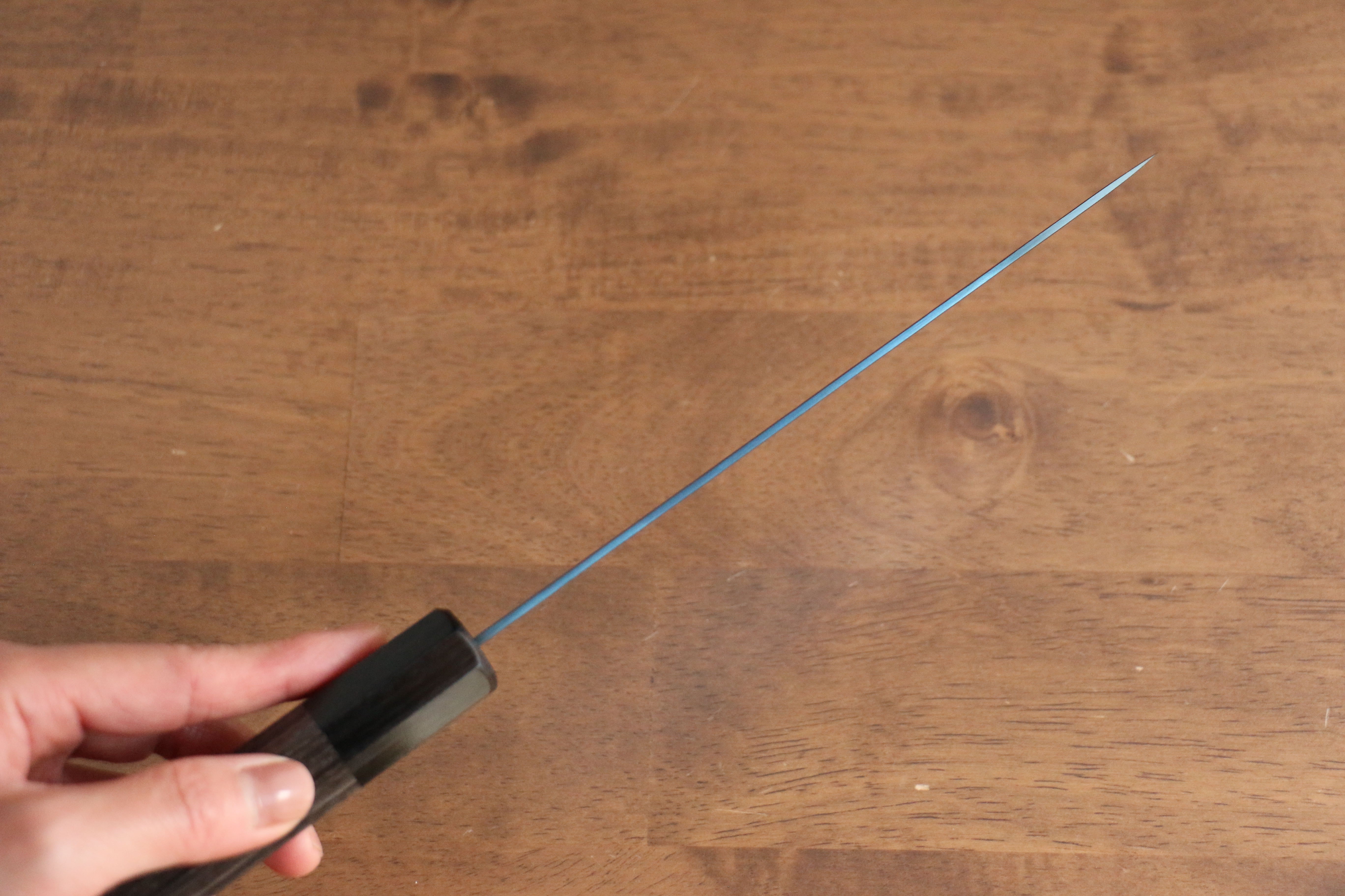 Seisuke SK-85 Ion plating Hammered Santoku 180mm Gray Pakka wood Handle - Japanny - Best Japanese Knife