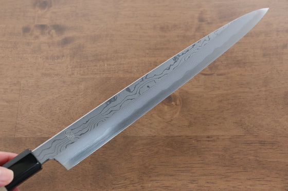 Kikuzuki Blue Steel No.1 Damascus Yanagiba 270mm Magnolia Handle - Japanny - Best Japanese Knife