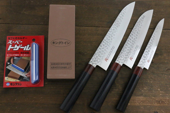 Iseya Double-edged Starter Set (I-2,4,5,22324,Super-Togeru) - Japanny - Best Japanese Knife