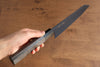 Seisuke SK-85 steel Ion plating Kiritsuke Santoku 180mm Gray Pakka wood Handle - Japanny - Best Japanese Knife