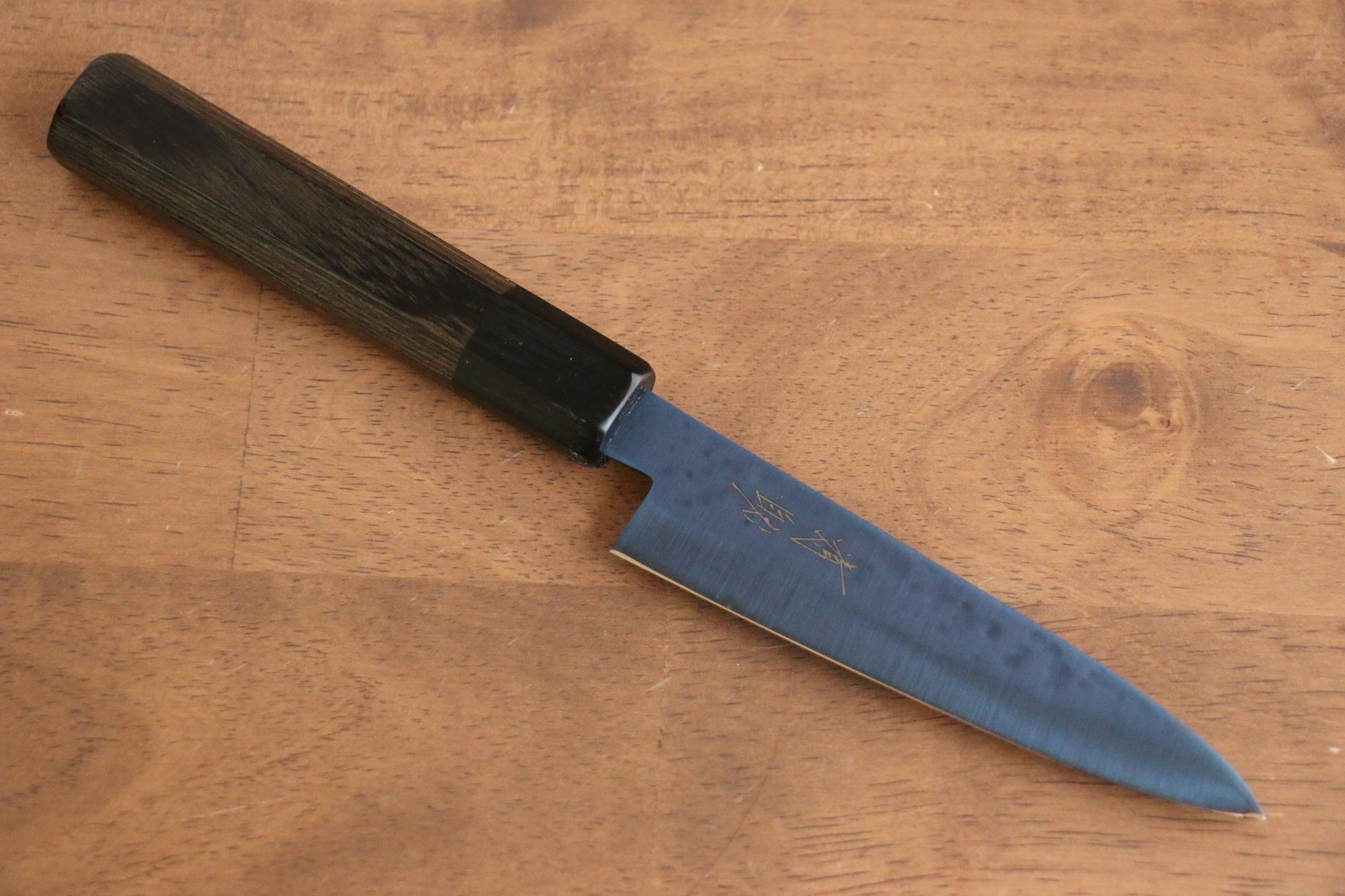 Seisuke SK-85 Ion plating Hammered Petty-Utility 120mm Gray Pakka wood Handle - Japanny - Best Japanese Knife