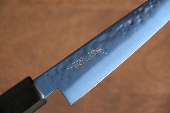 Seisuke SK-85 steel Ion plating Hammered Petty-Utility 120mm Gray Pakka wood Handle - Japanny - Best Japanese Knife