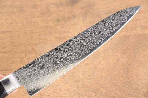 Seisuke Kagami AUS10 Mirrored Finish Damascus 45 Layer Petty-Utility  135mm Black Pakka wood Handle - Japanny - Best Japanese Knife