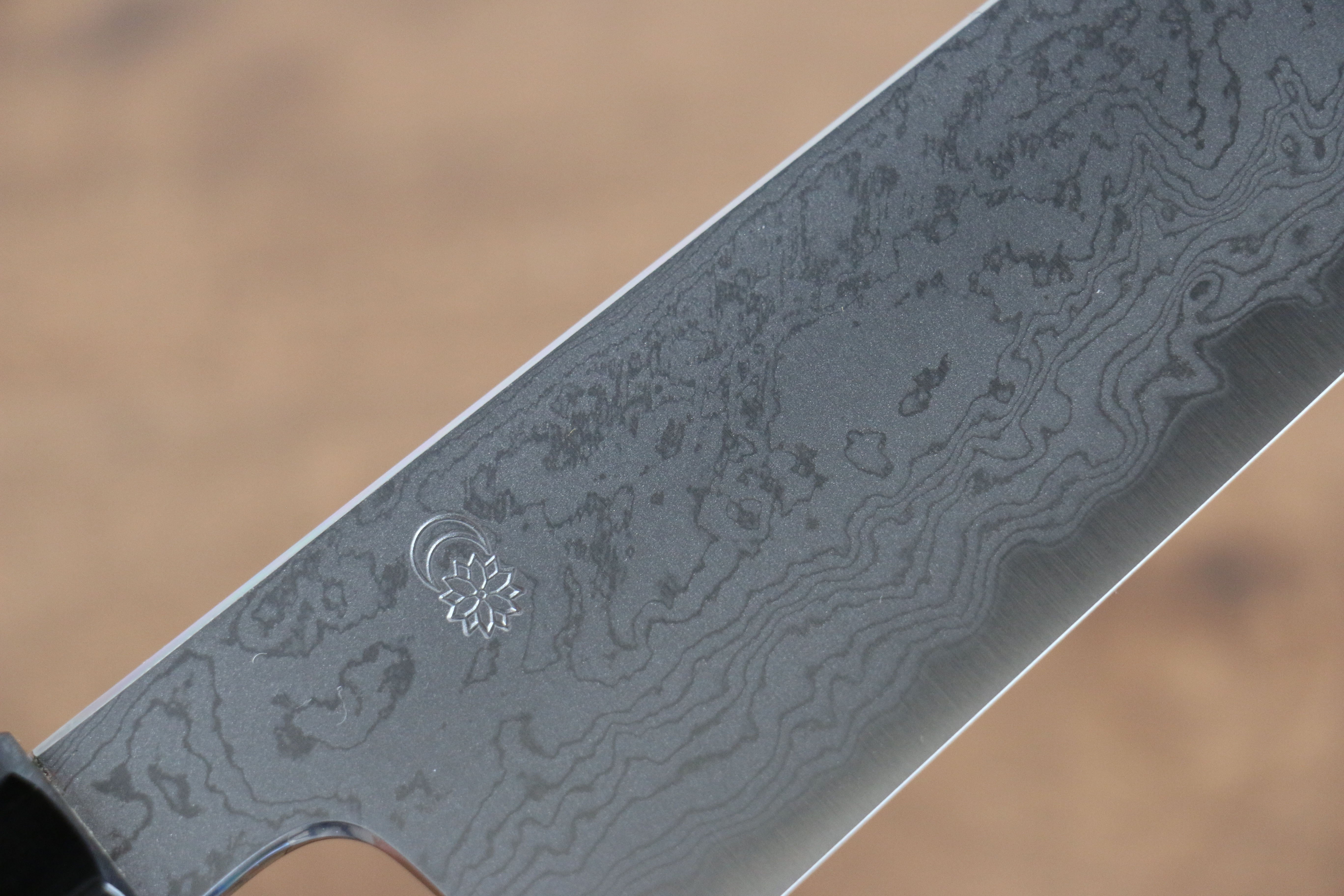 Kikuzuki Blue Steel No.1 Damascus Gyuto 210mm Magnolia Handle - Japanny - Best Japanese Knife