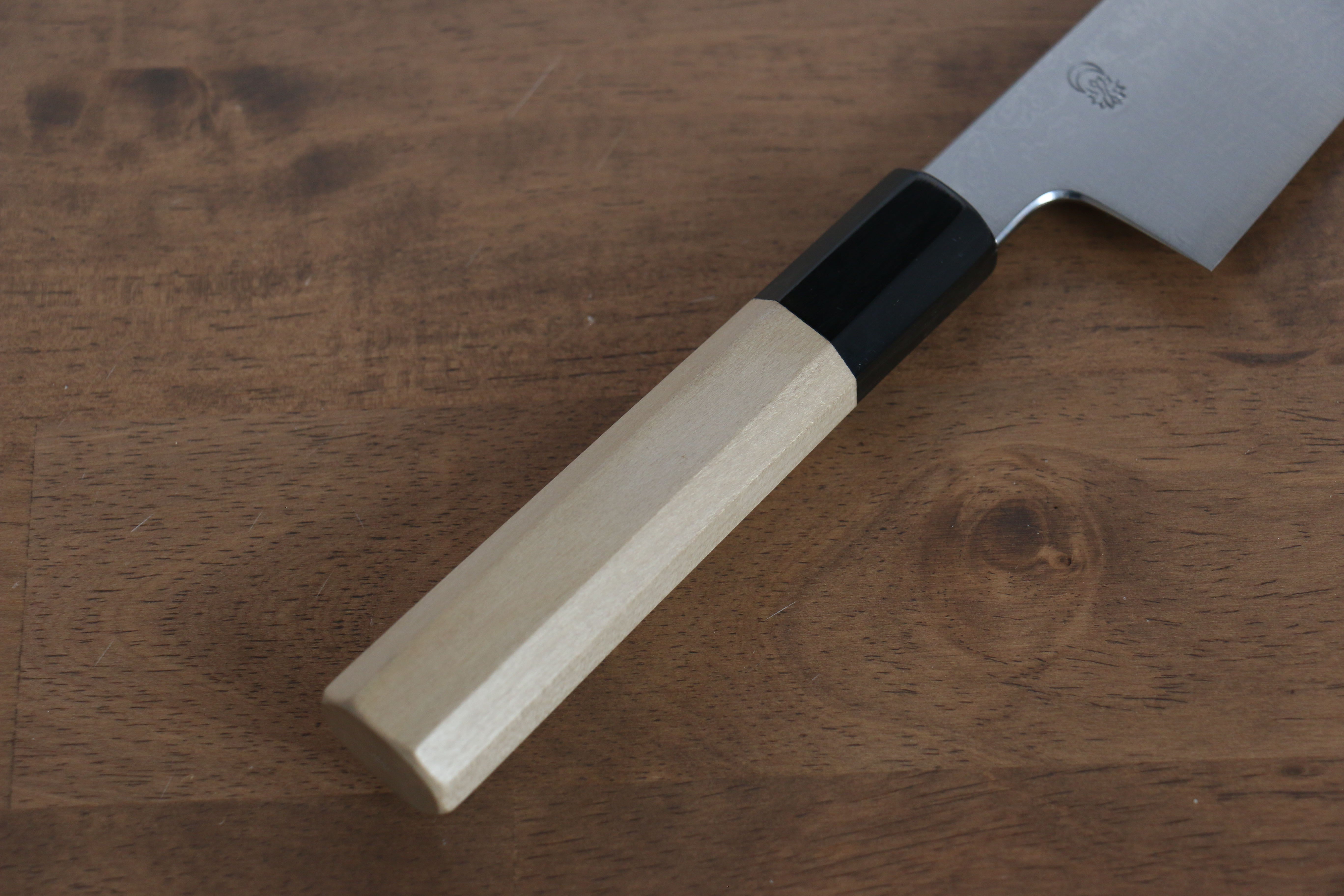 Kikuzuki Blue Steel No.1 Damascus Gyuto 210mm Magnolia Handle - Japanny - Best Japanese Knife