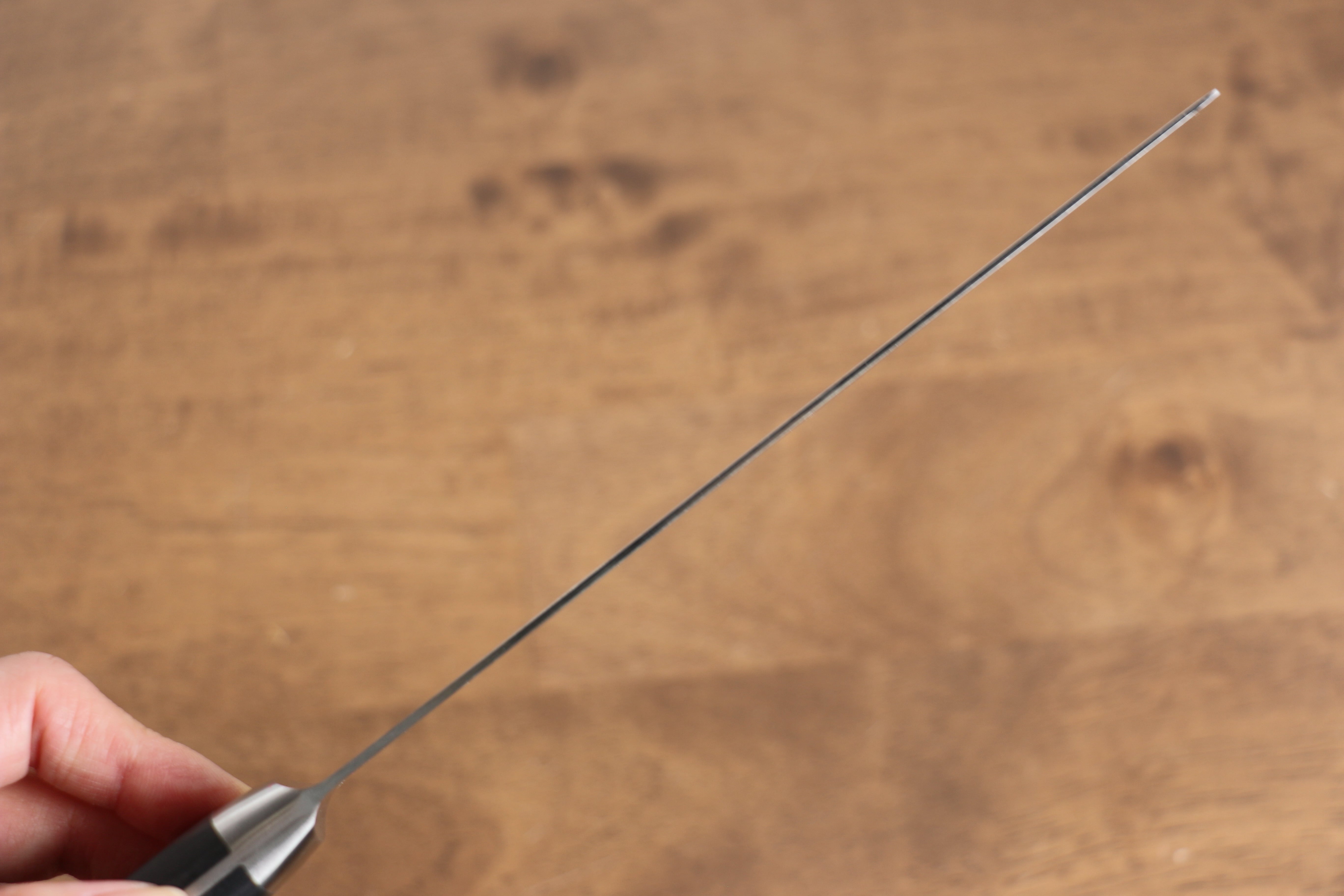 Seisuke Kagami AUS10 Mirrored Finish Damascus Nakiri 170mm Black Pakka wood Handle - Japanny - Best Japanese Knife