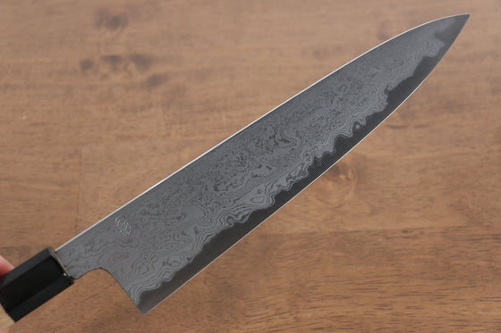 Kikuzuki Blue Steel No.1 Damascus Gyuto 240mm Magnolia Handle - Japanny - Best Japanese Knife