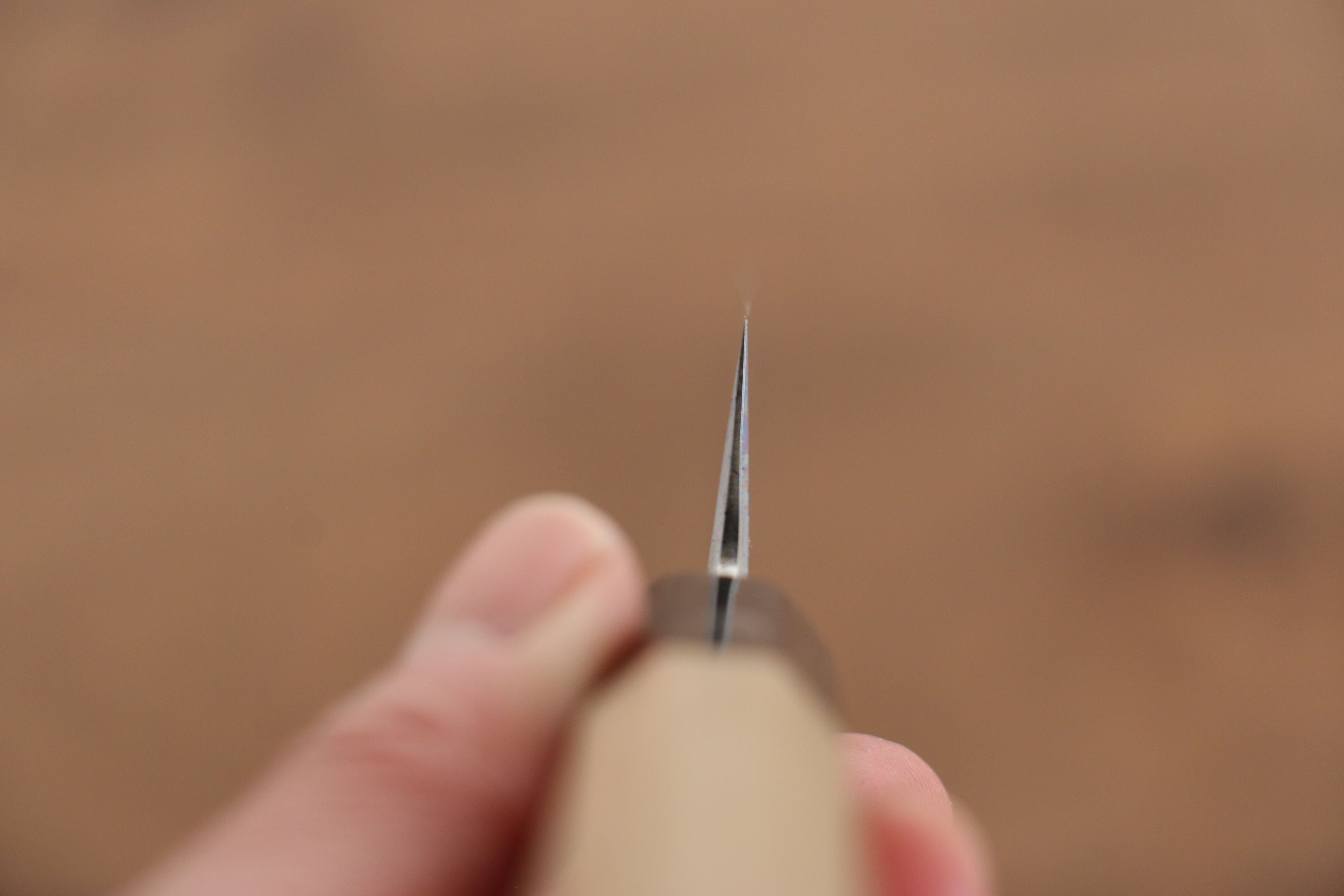 Kikuzuki Blue Steel No.1 Damascus Petty-Utility 150mm Magnolia Handle - Japanny - Best Japanese Knife