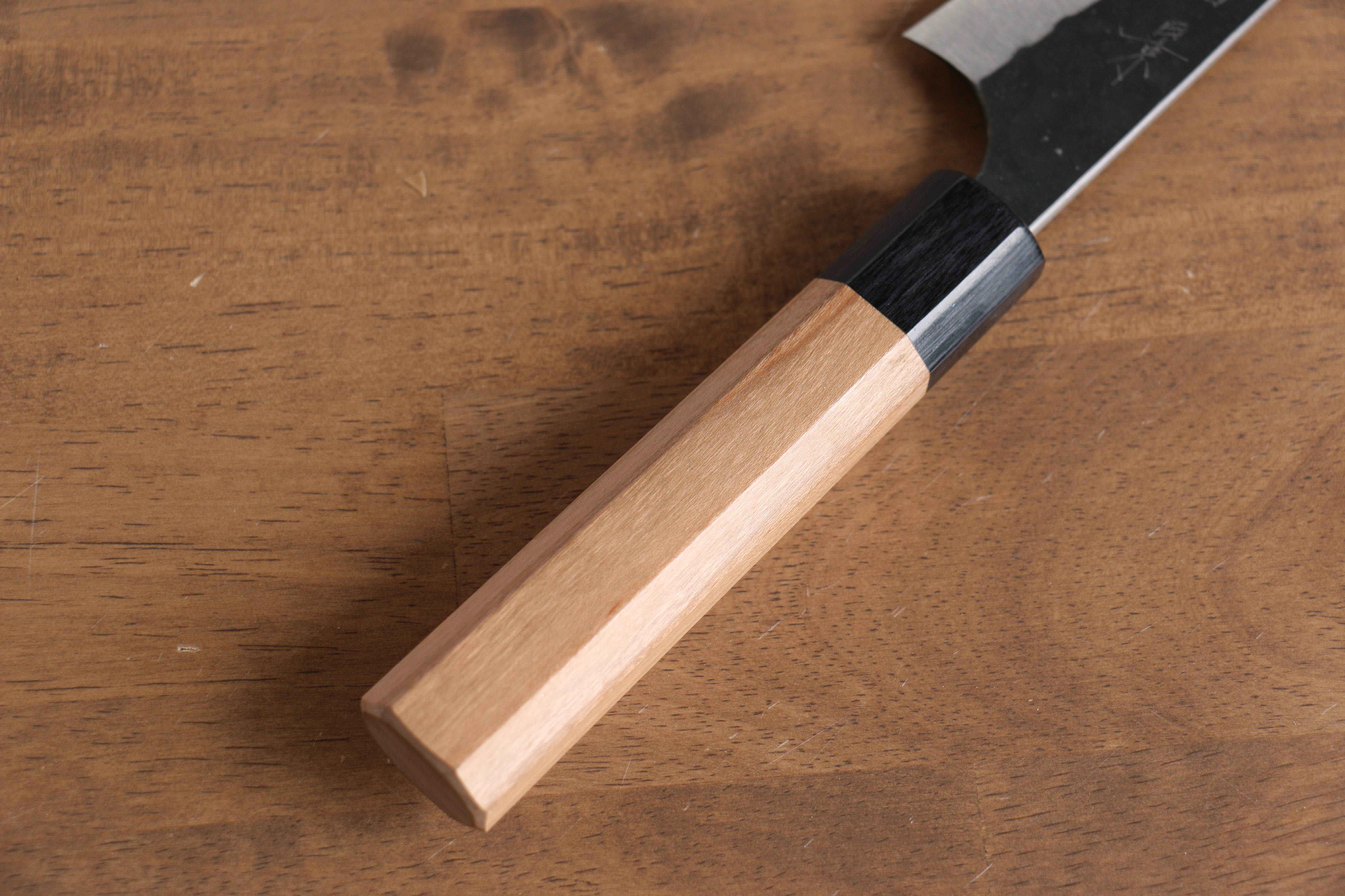 Masakage Koishi Blue Super Black Finished Honesuki Boning 150mm American Cherry Handle - Japanny - Best Japanese Knife
