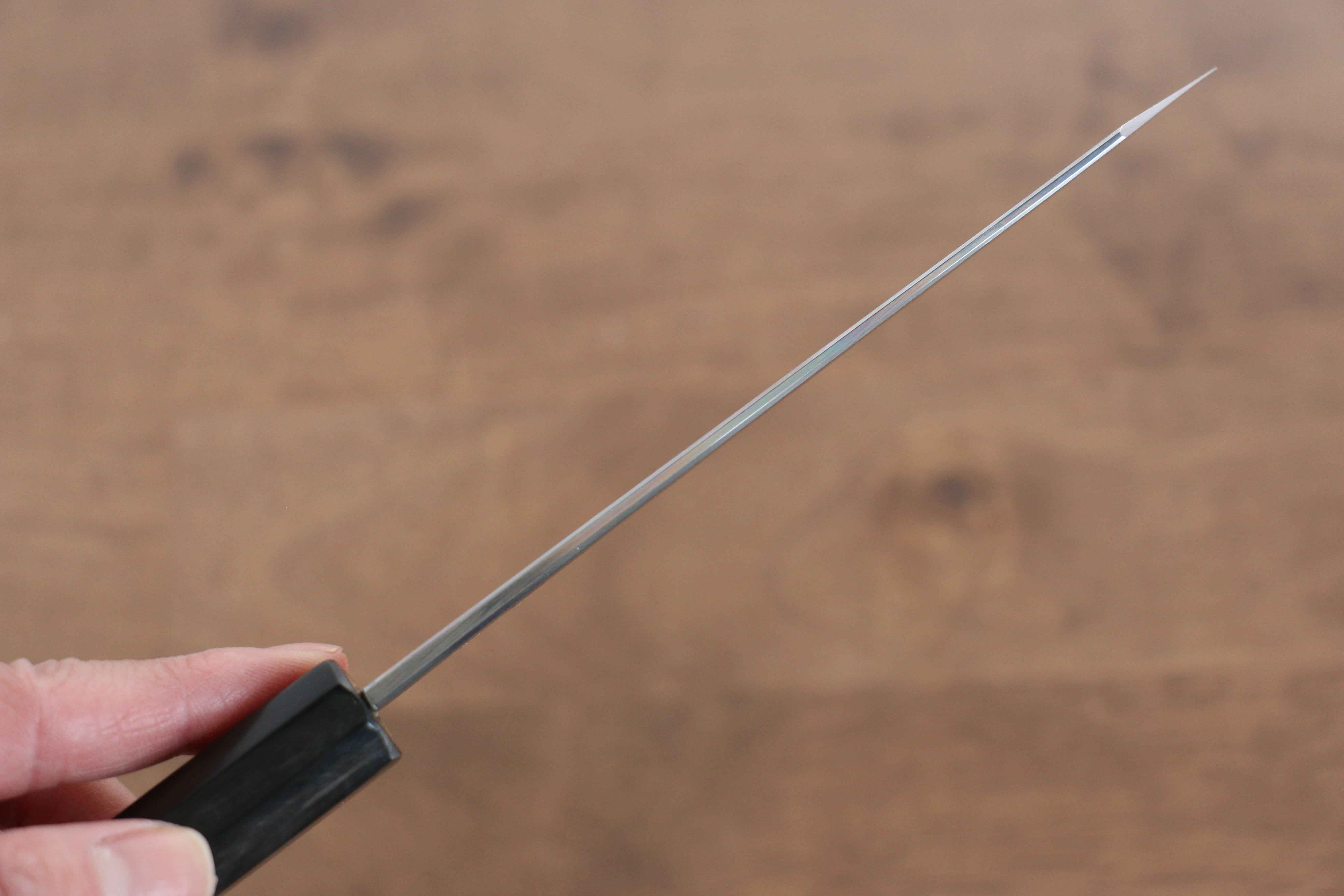 Kikuzuki Blue Steel No.1 Damascus Kiritsuke Petty-Utility 135mm Magnolia Handle - Japanny - Best Japanese Knife