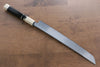 Jikko Shiko Blue Steel Sakimaru Yanagiba  270mm Ebony with Double Ring Handle - Japanny - Best Japanese Knife