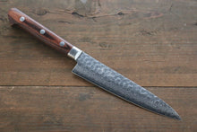  Seisuke VG10 17 Layer Damascus Petty-Utility 135mm Mahogany Handle - Japanny - Best Japanese Knife