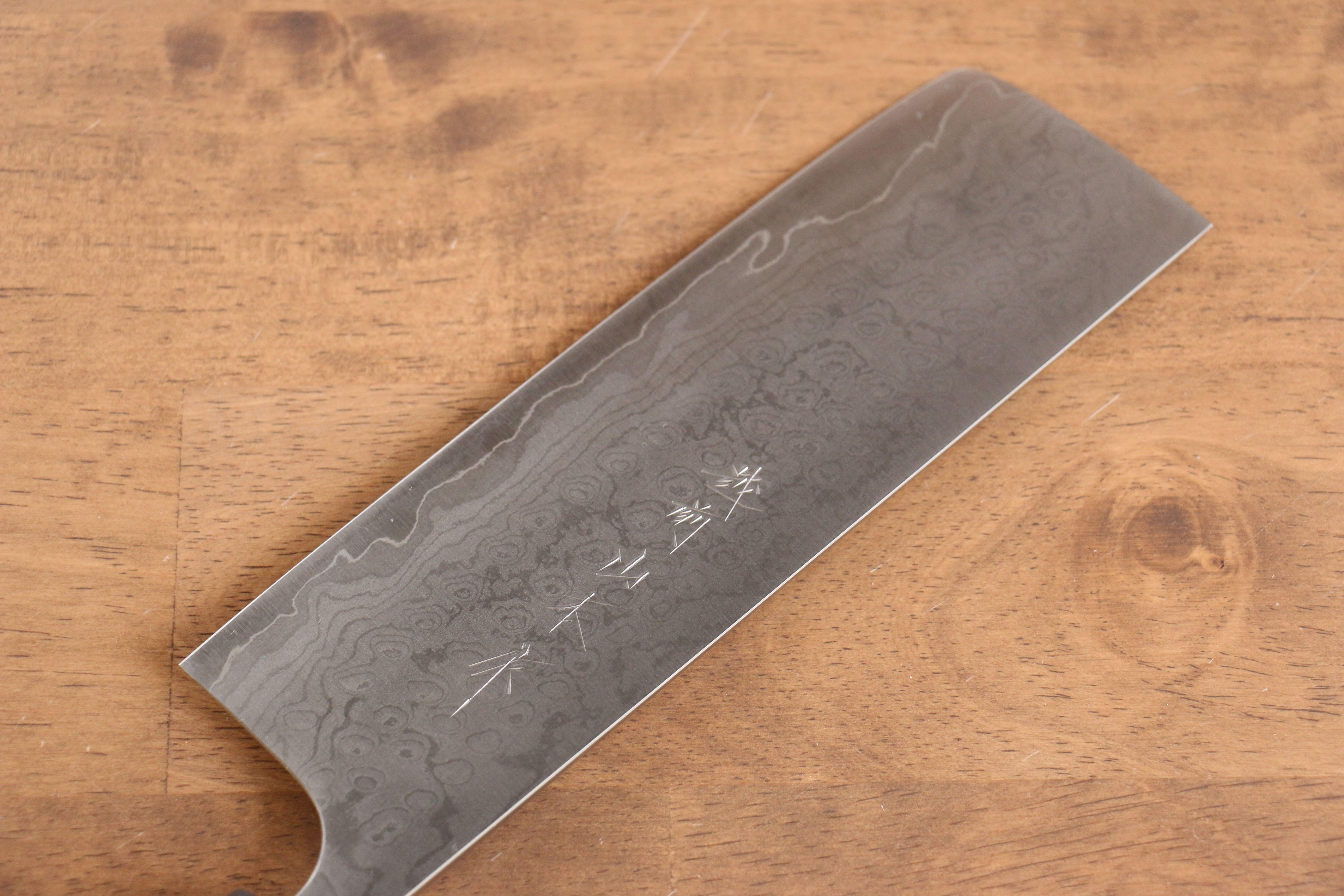 Nao Yamamoto VG10 Damascus Nakiri 165mm Cherry Wood Handle - Japanny - Best Japanese Knife