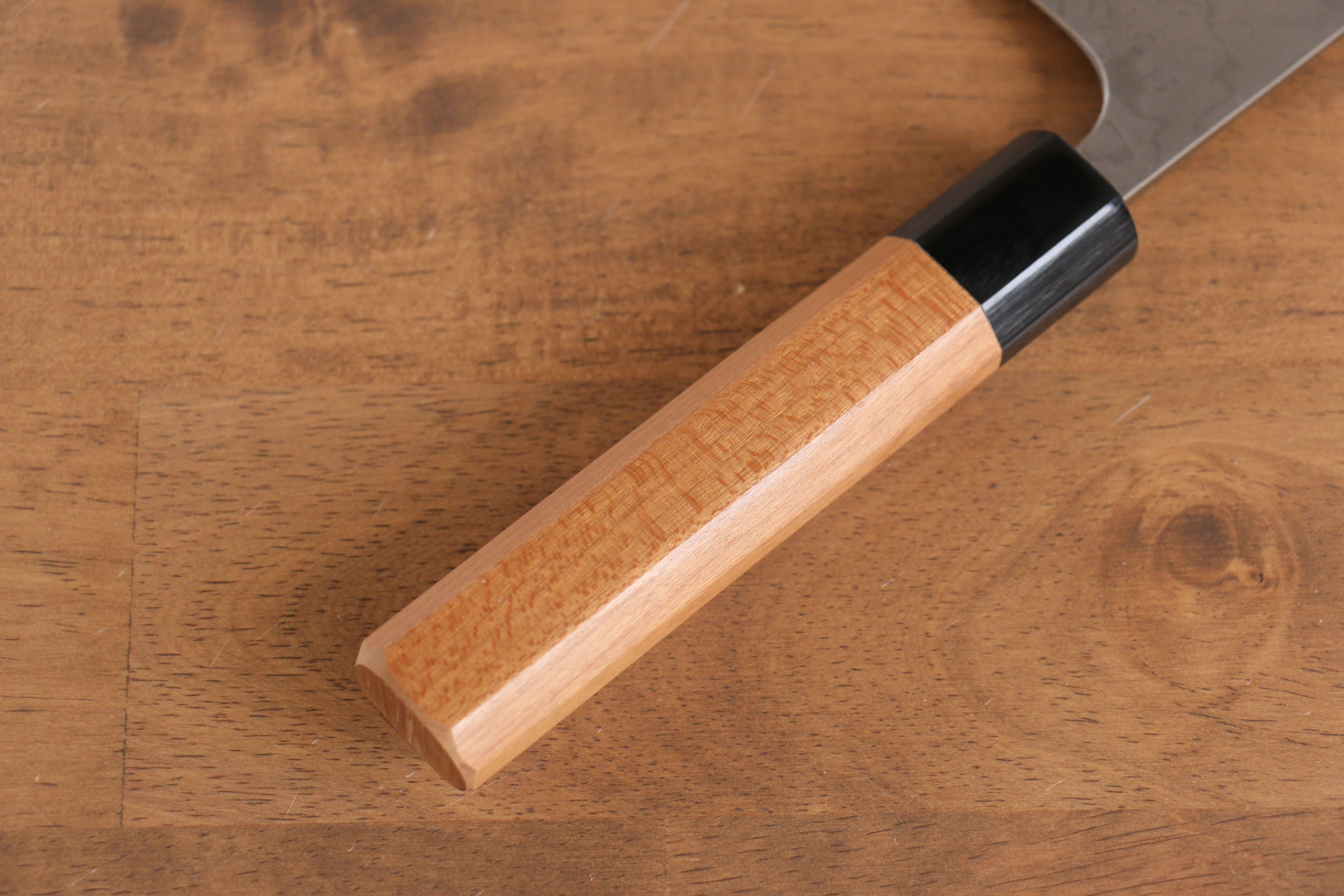 Nao Yamamoto VG10 Damascus Nakiri 165mm Cherry Wood Handle - Japanny - Best Japanese Knife